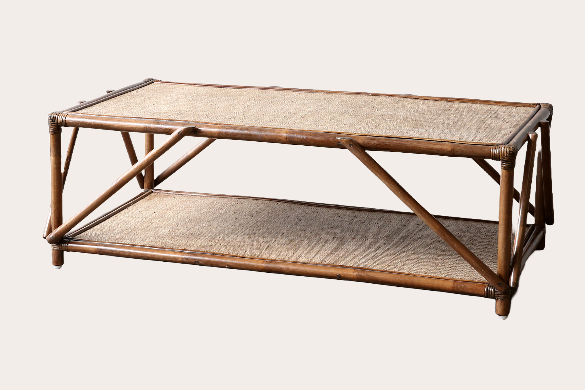 Argyle Coffee Table. Raffia. Brown Wash