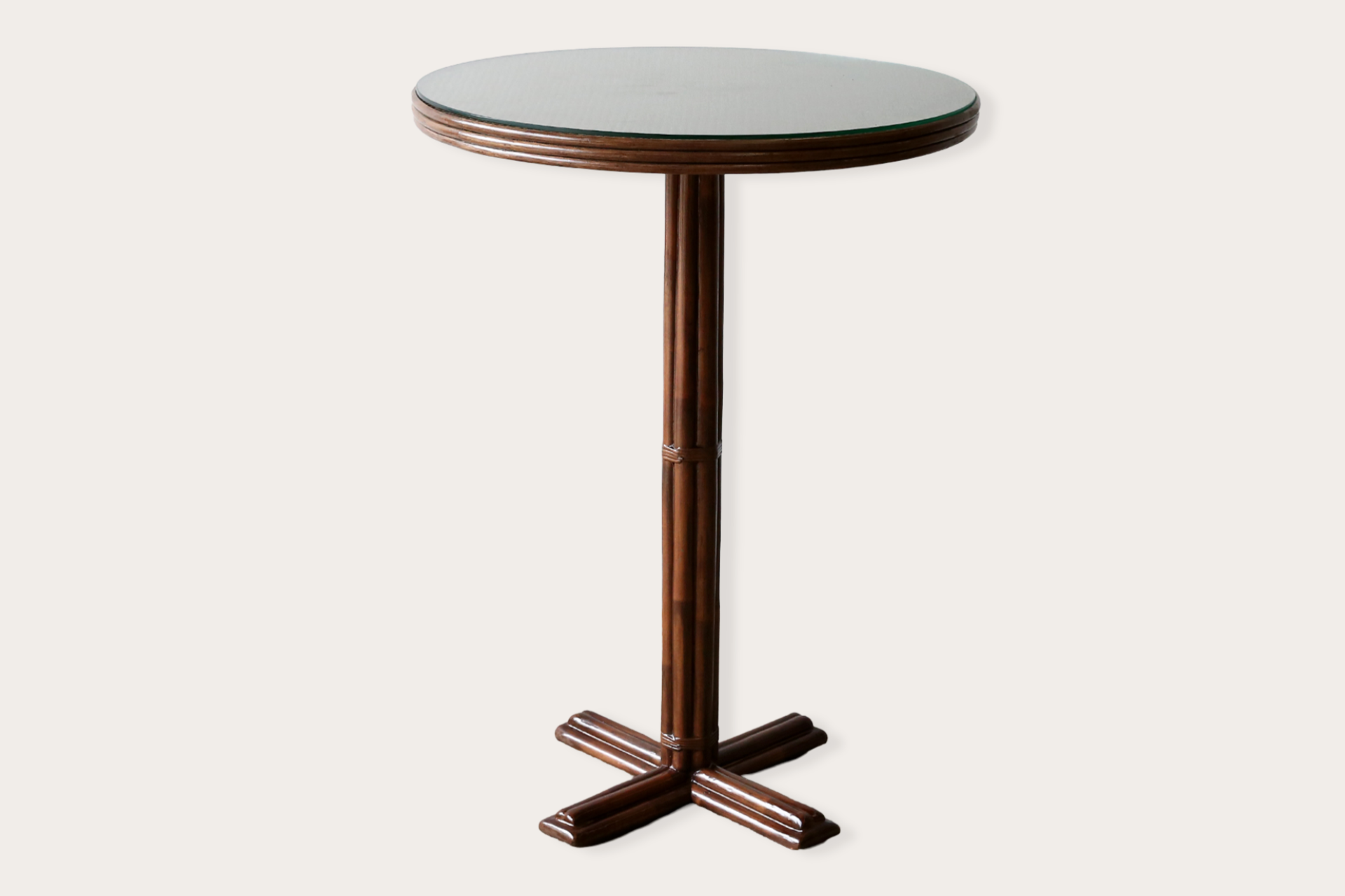 Rattan Pedestal Bar Table