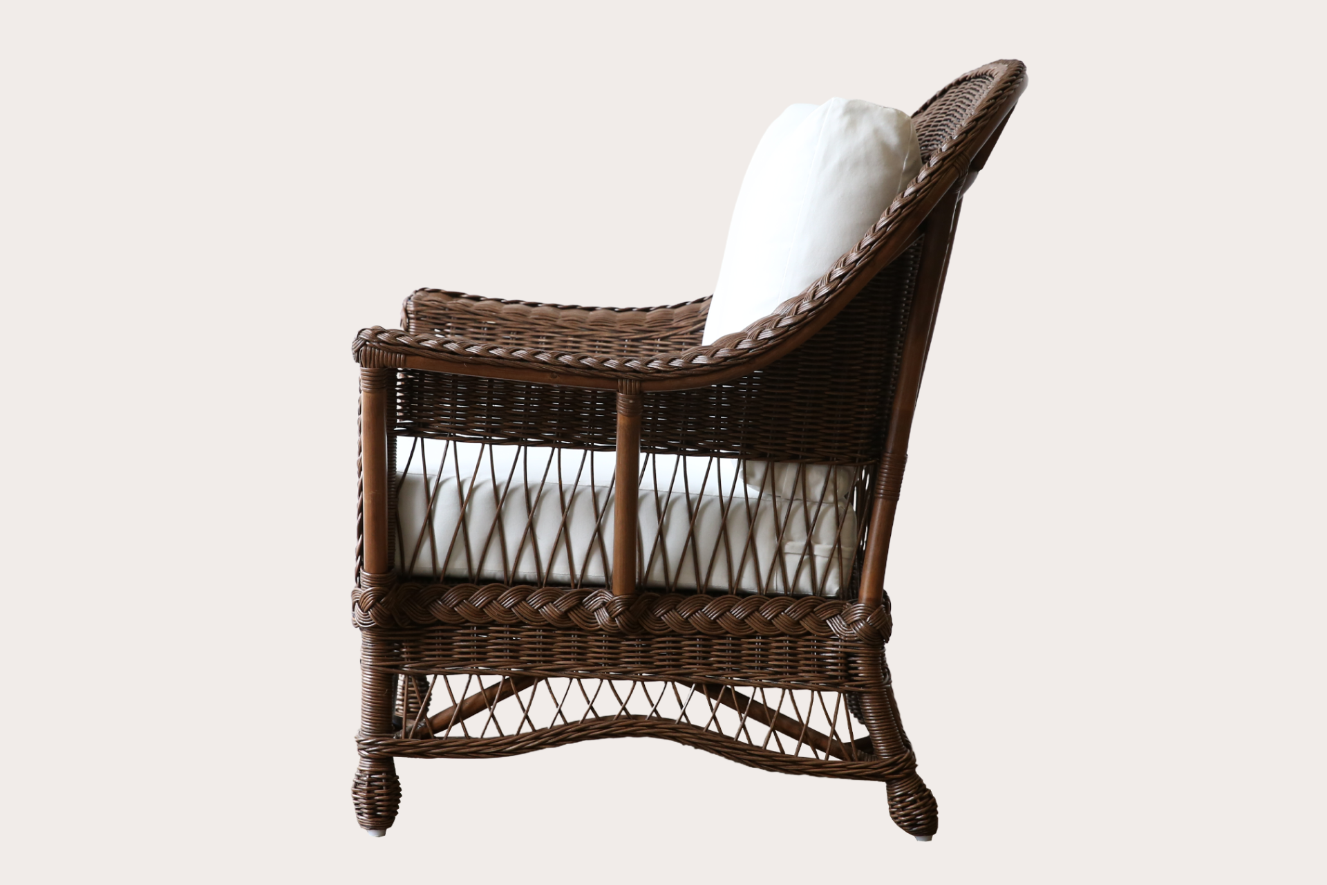 Bar Harbour Armchair. Brown Wash