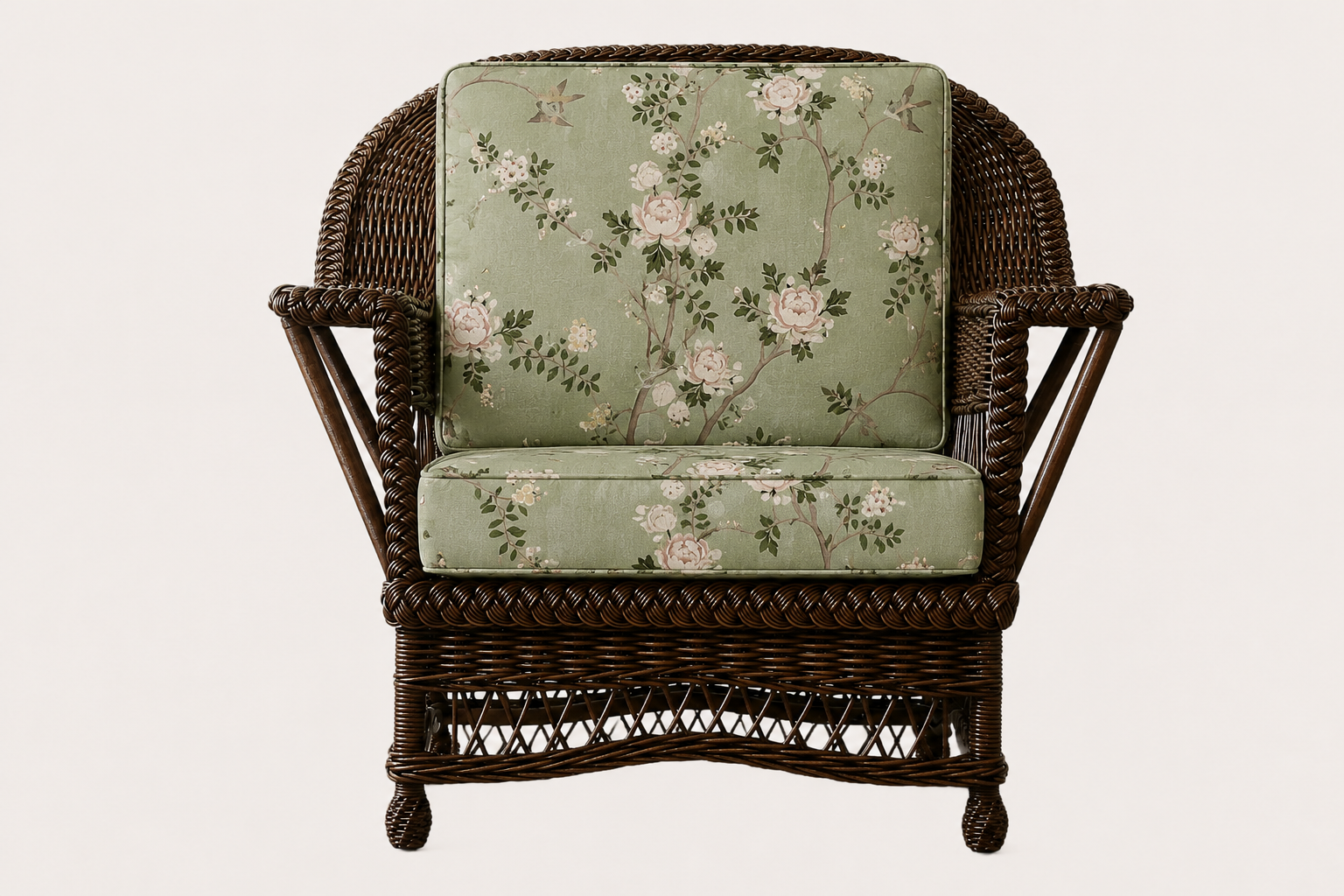 Bar Harbour Armchair. Brown Wash
