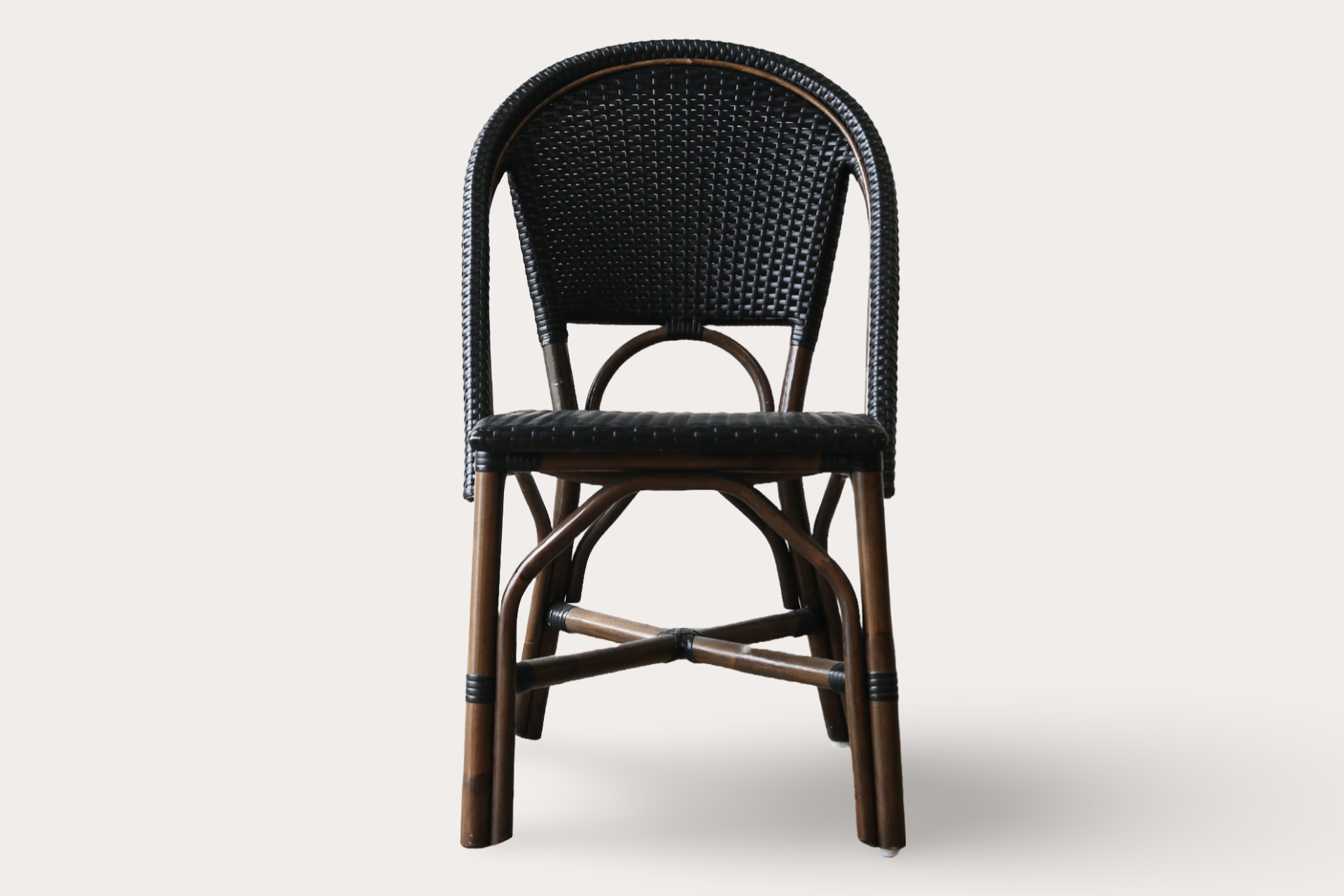 Barcelona Side Chair. Tobacco with Black Weave.