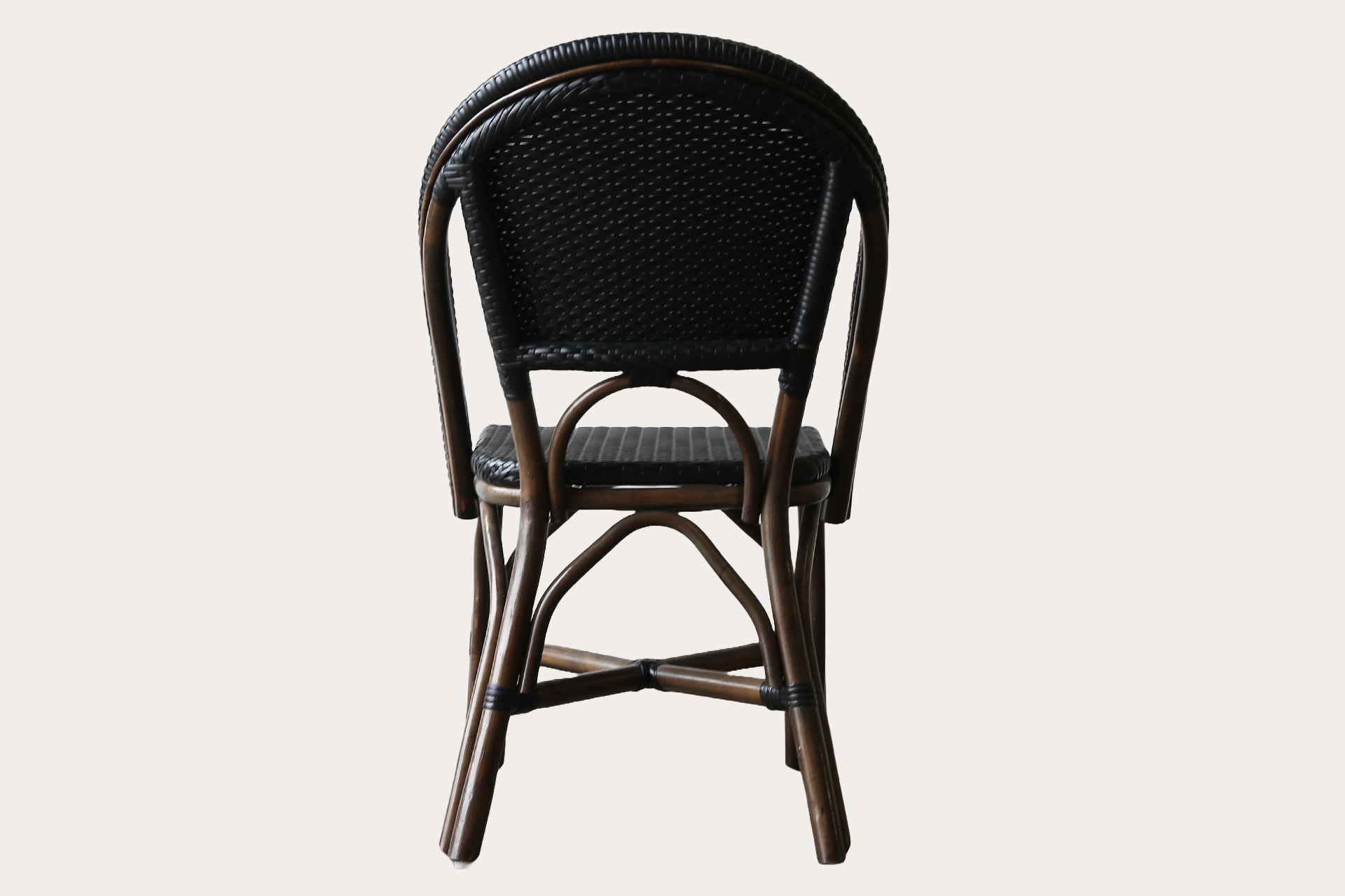 Barcelona Side Chair. Tobacco with Black Weave.