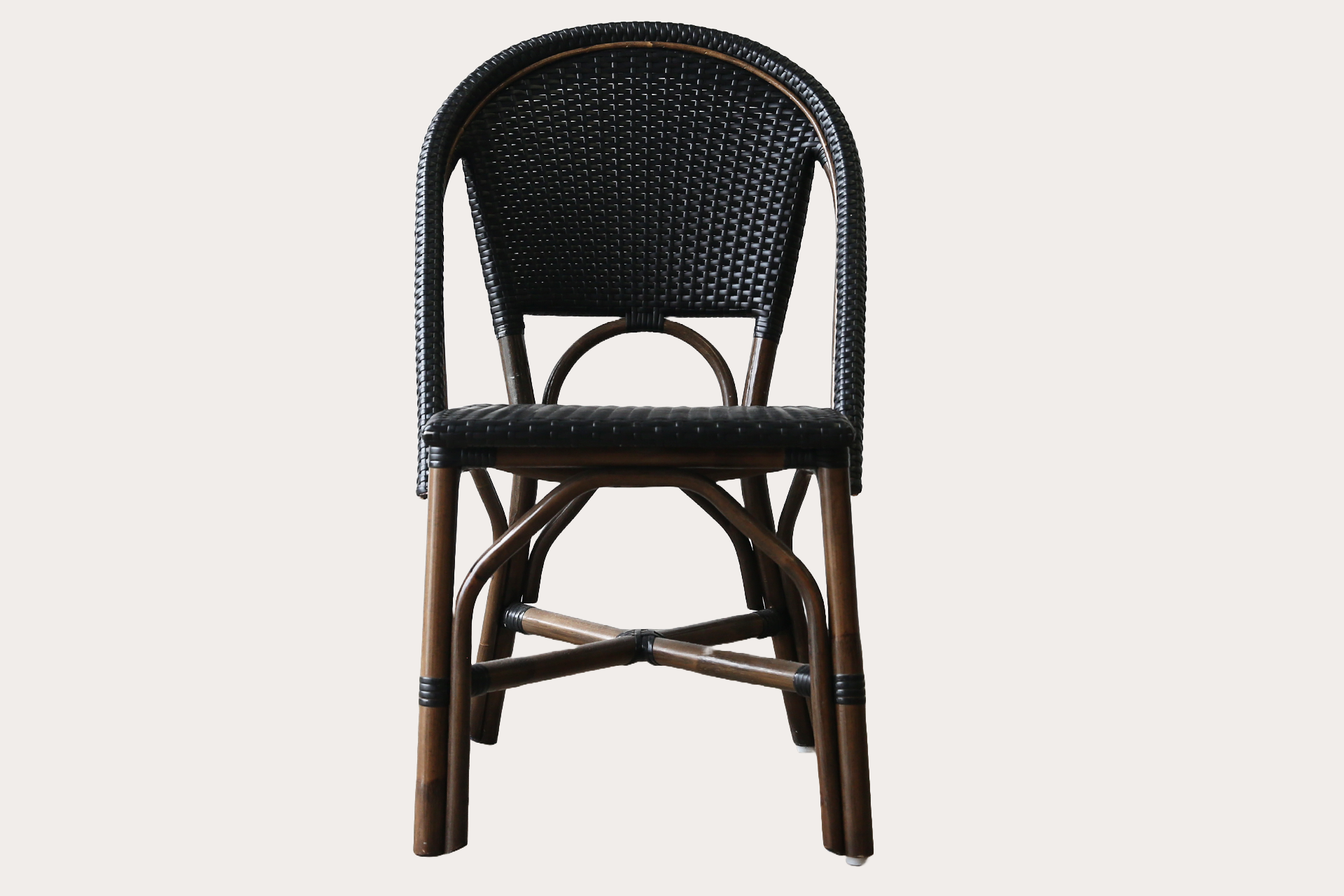 Barcelona Side Chair. Tobacco with Black Weave.
