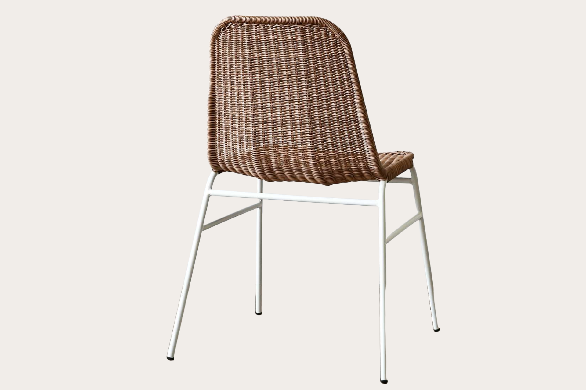 Basket wicker outdoor dining chair