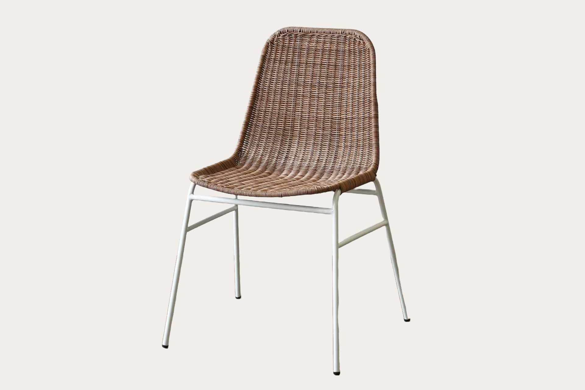 Basket wicker outdoor dining chair
