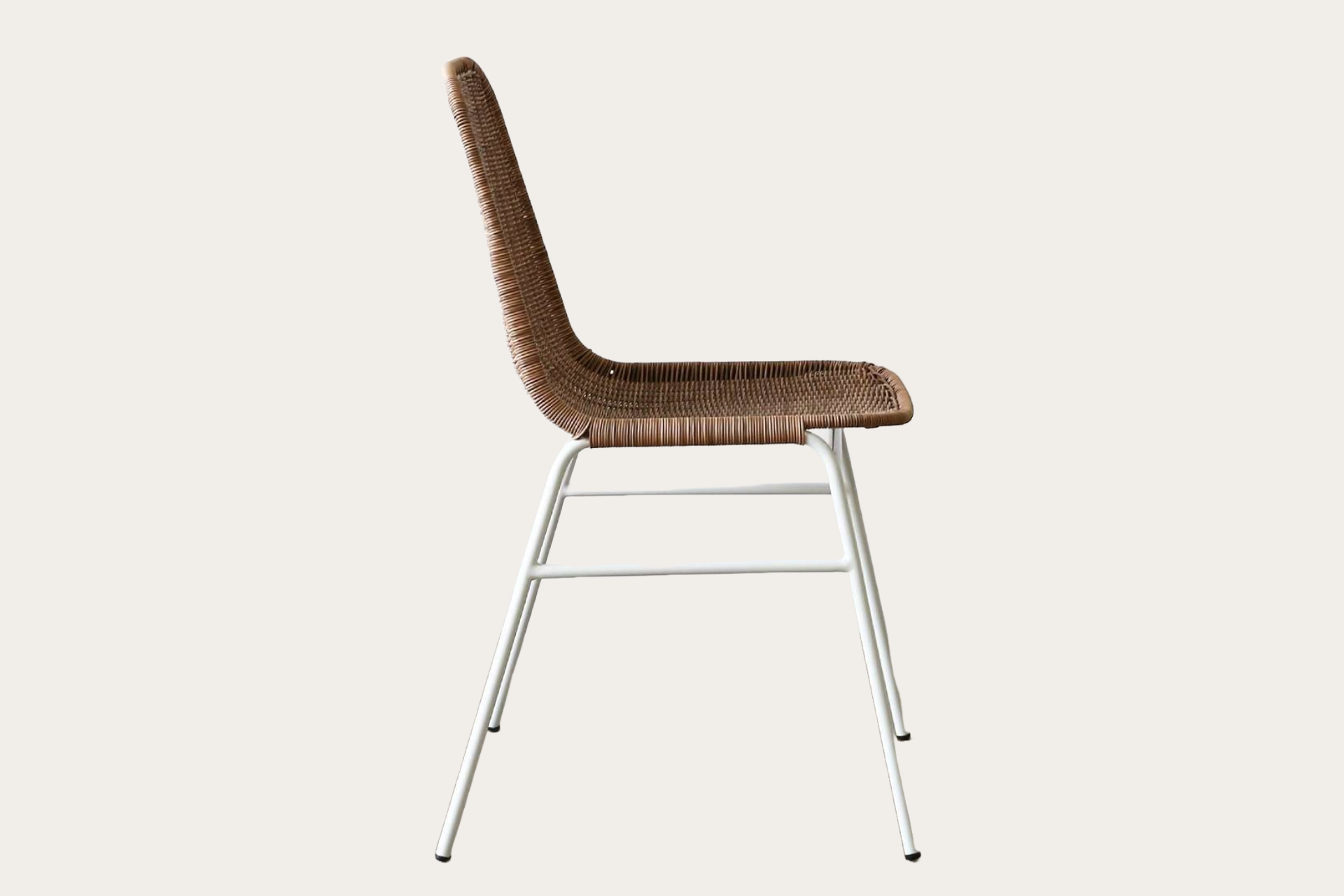 Basket wicker outdoor dining chair