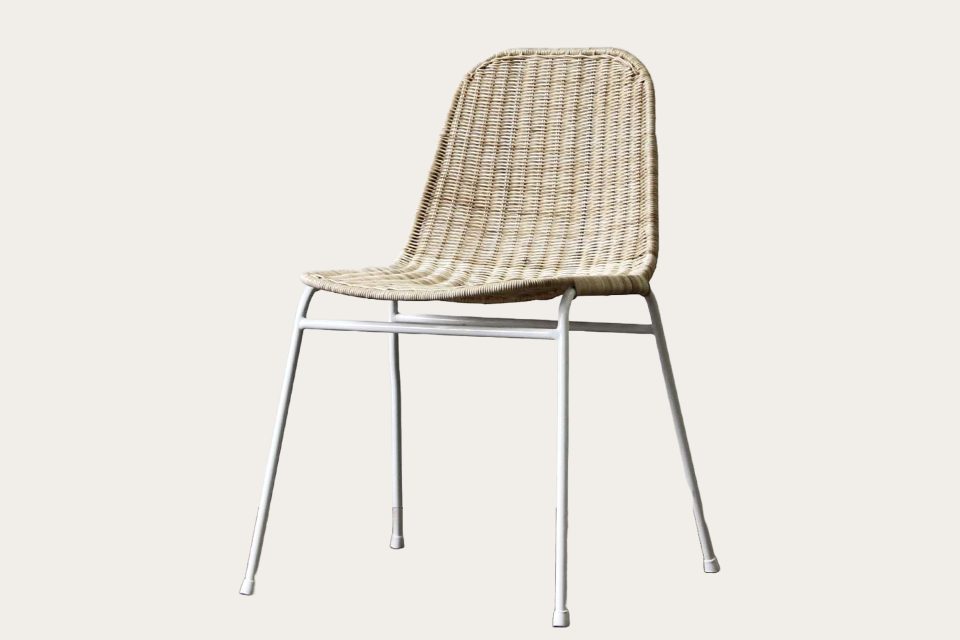 Basket wicker dining chair