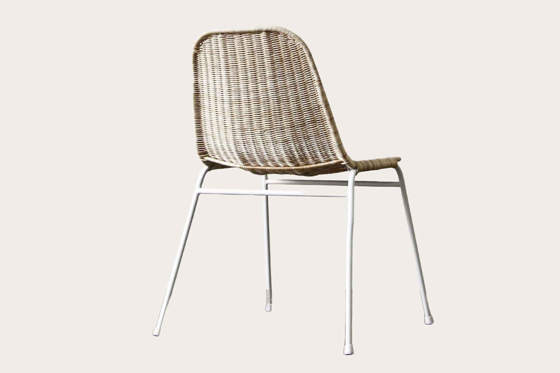 Basket wicker dining chair