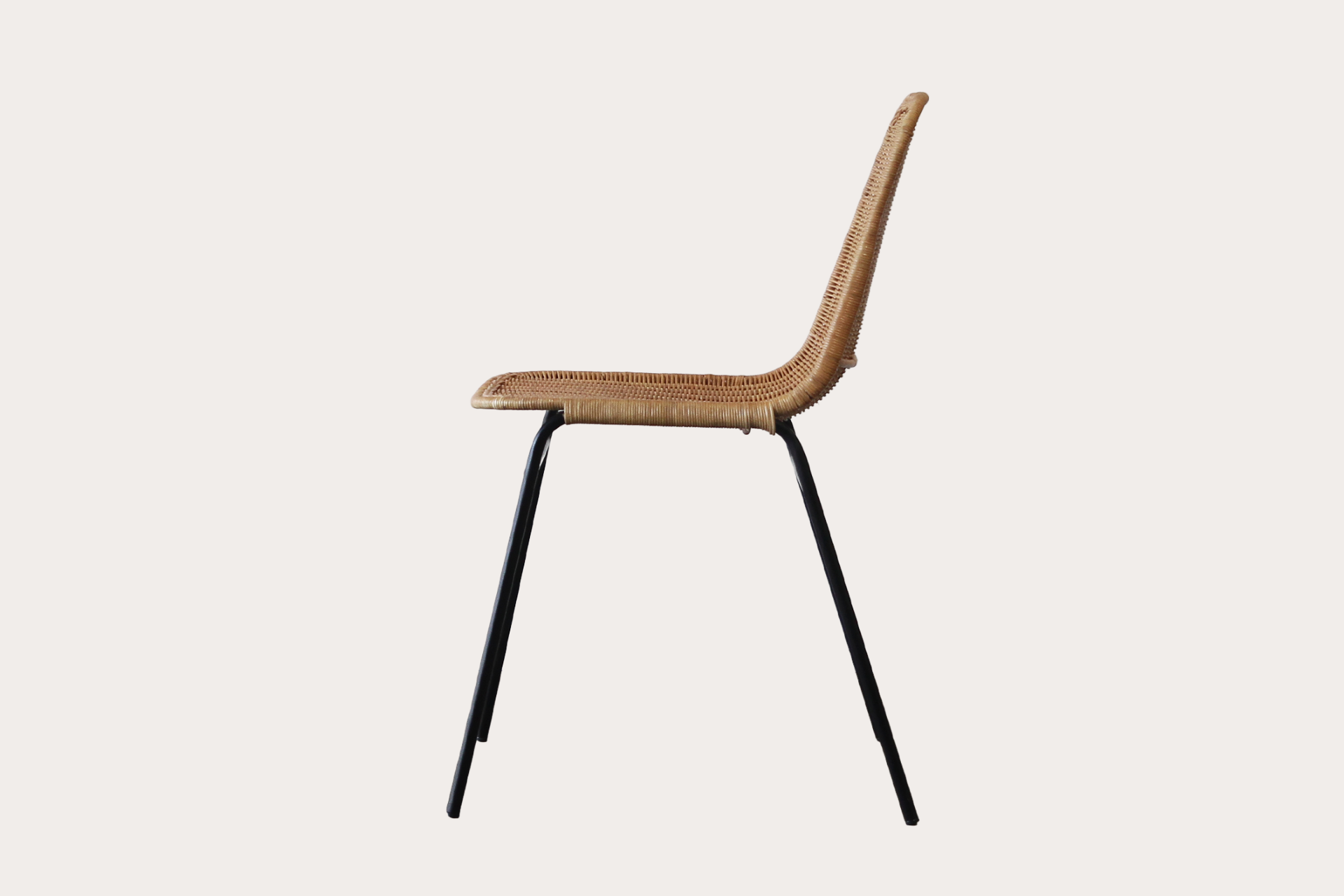 Basket wicker dining chair - Honey