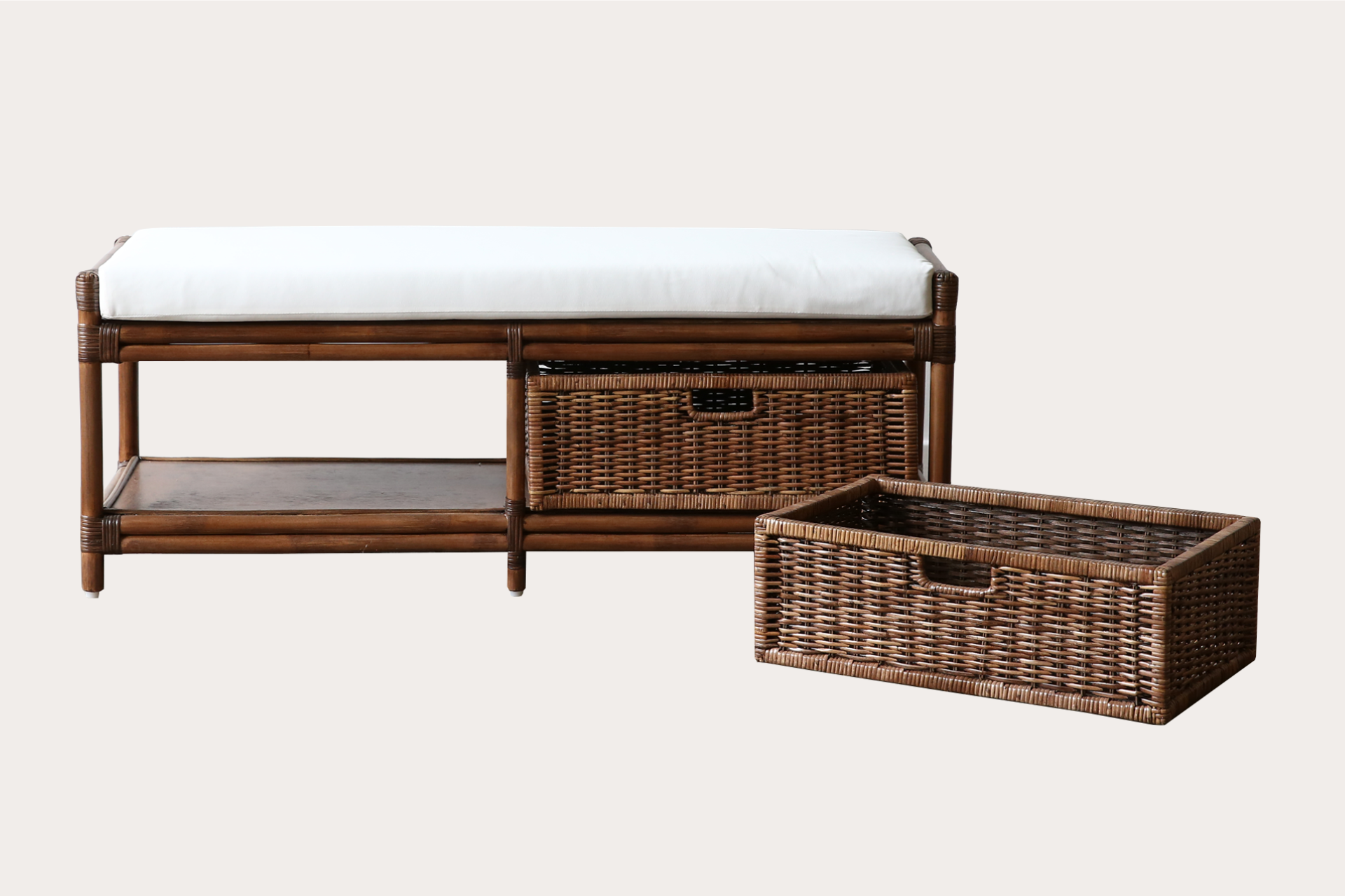 Prague Bench Seat - Brown Wash.