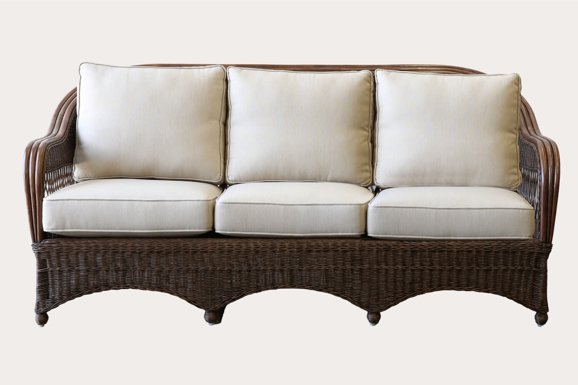 Bohol 3 Seater. Brown Wash