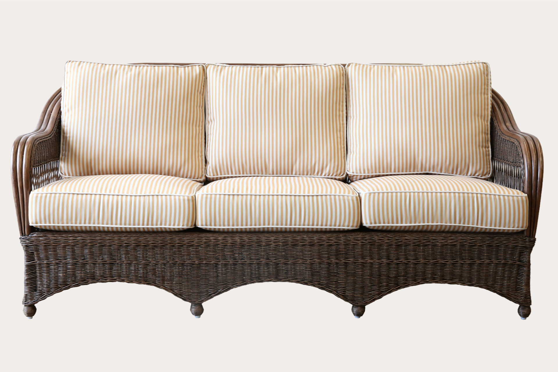 Bohol 3 Seater. Brown Wash