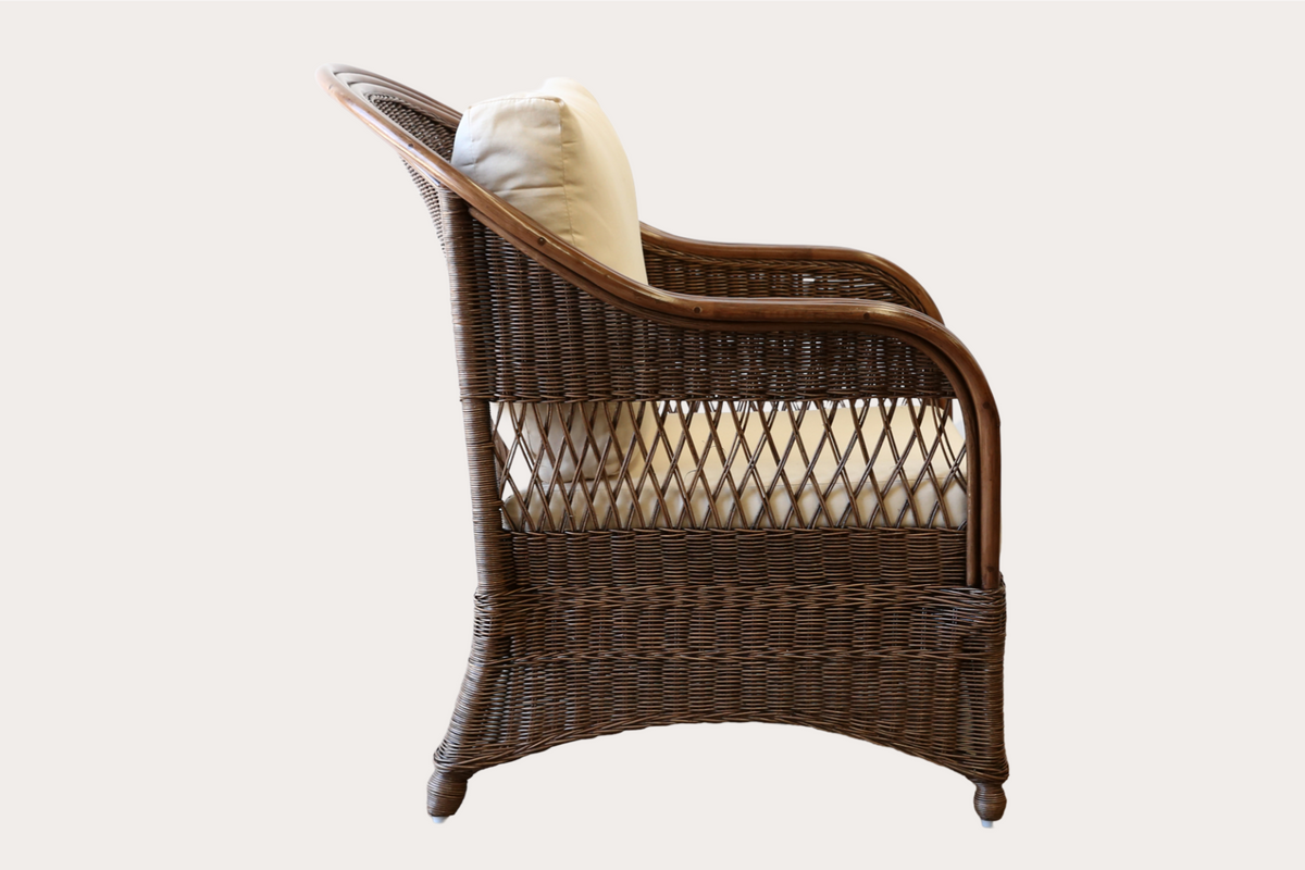 Bohol Armchair. Brown Wash