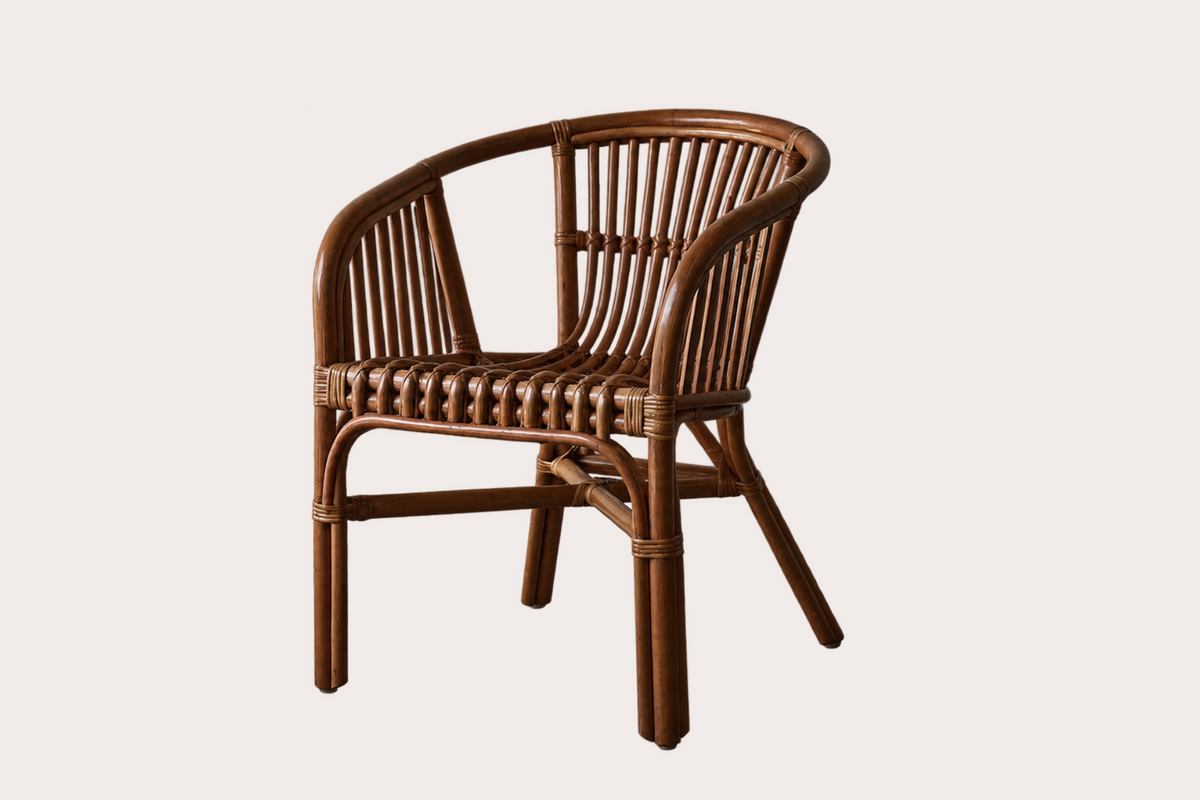 Bronte Split Cane Chair. Brown Wash