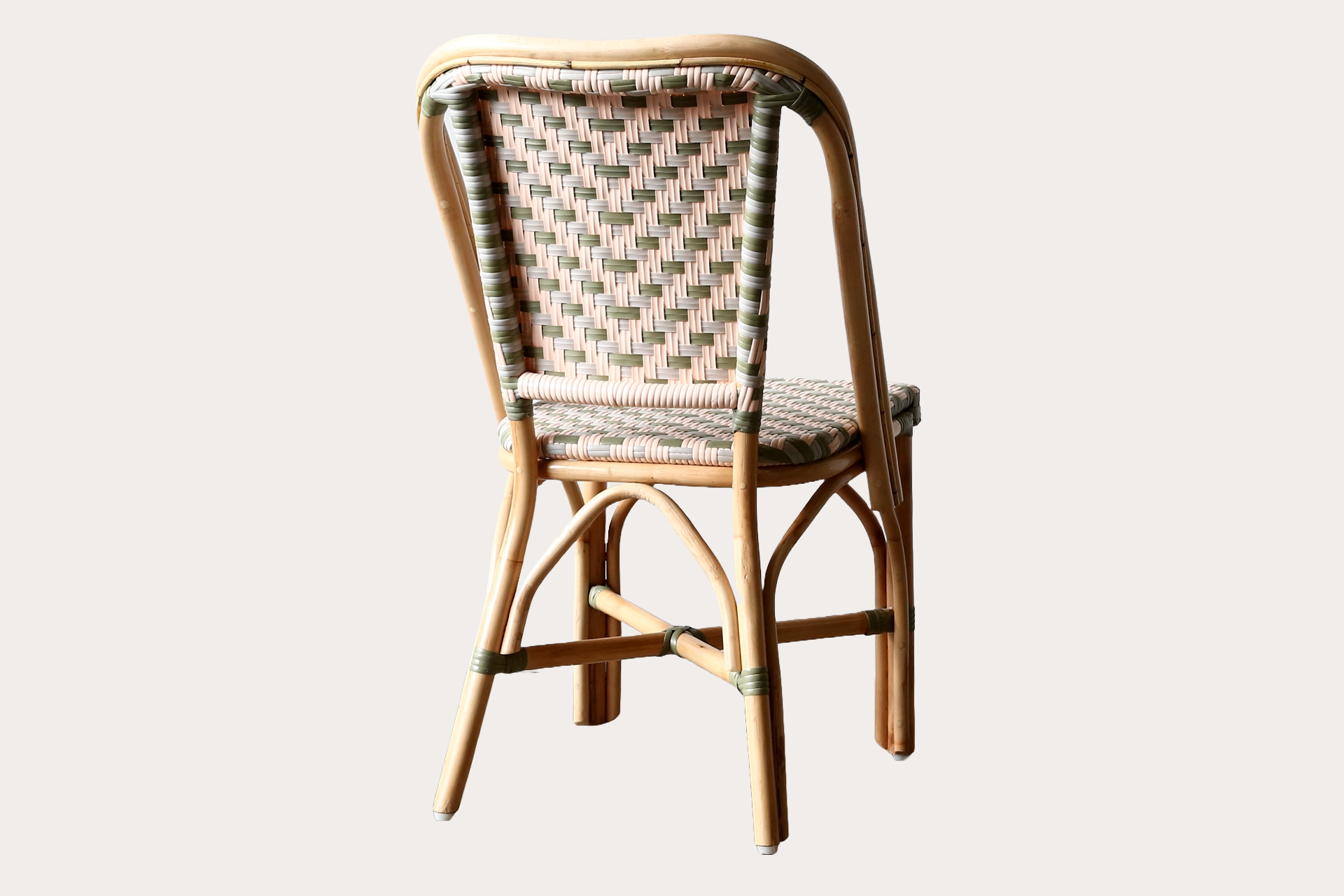 Burbank Side Chair. Natural Frame. Quad Arrow Pink/Subdued/Gully