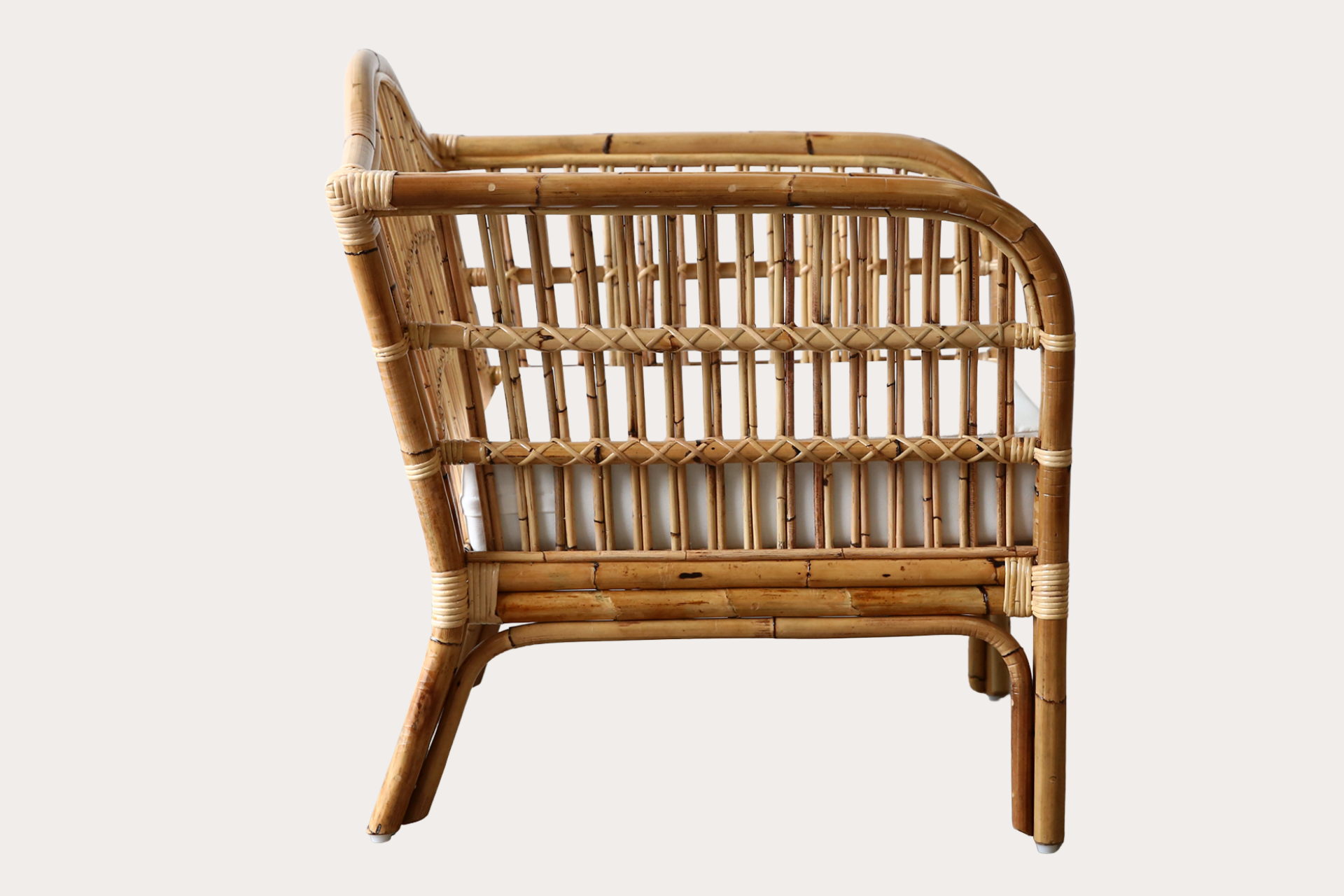 Wicker chair on a white background