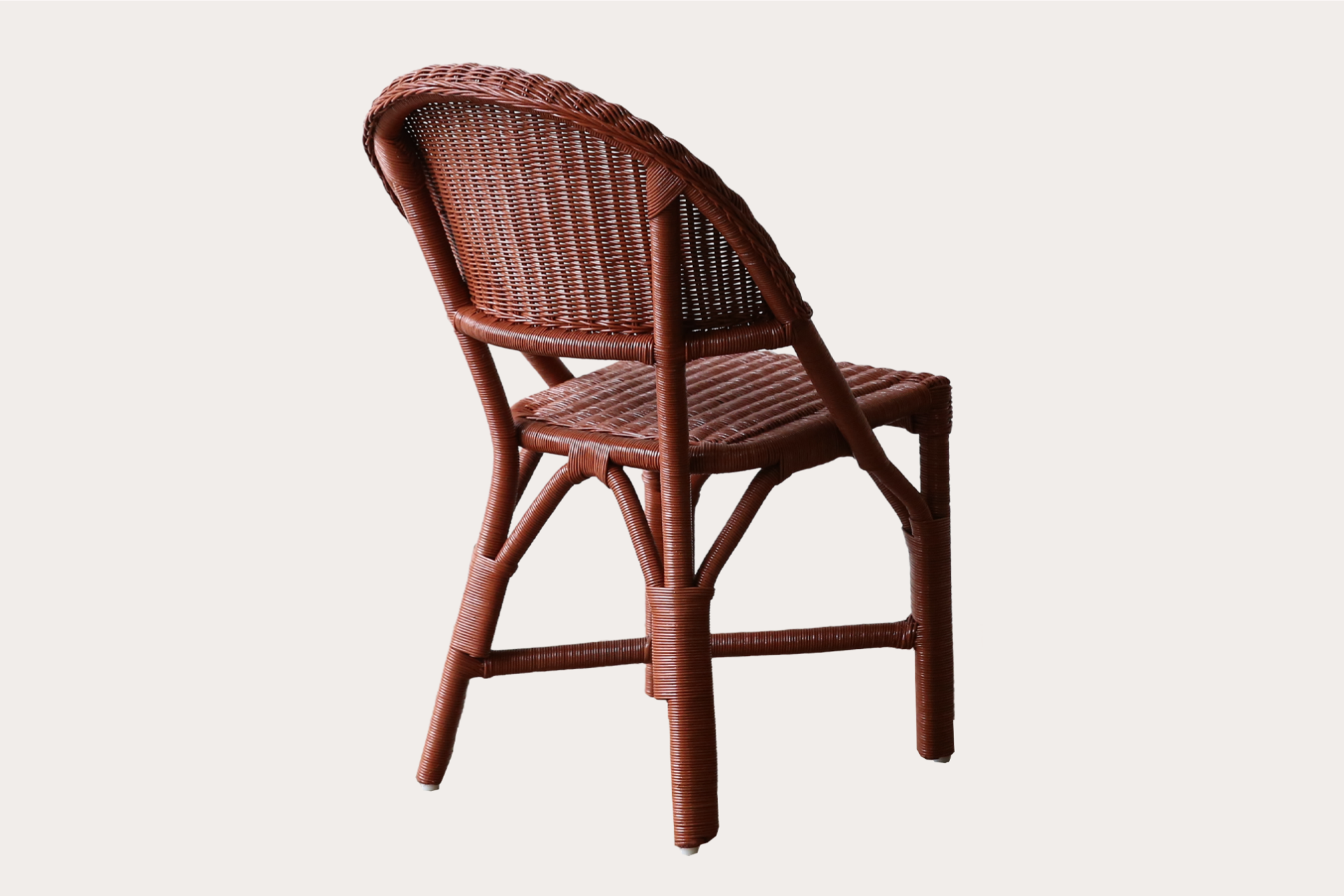 Handcrafted terracotta dining chair suitable for residential and commercial interiors