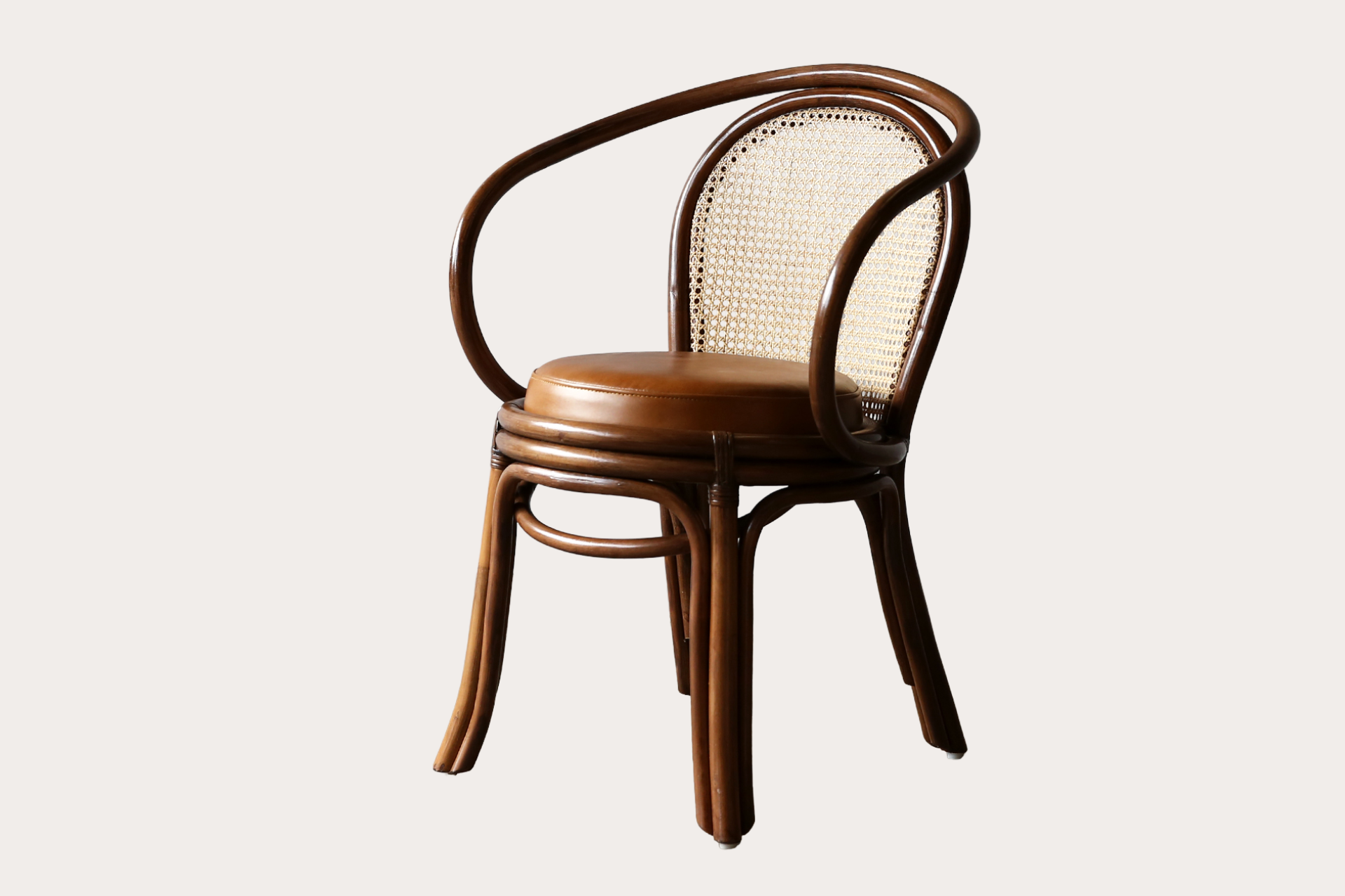 Cuban Rattan Dining Chair - Brown Wash