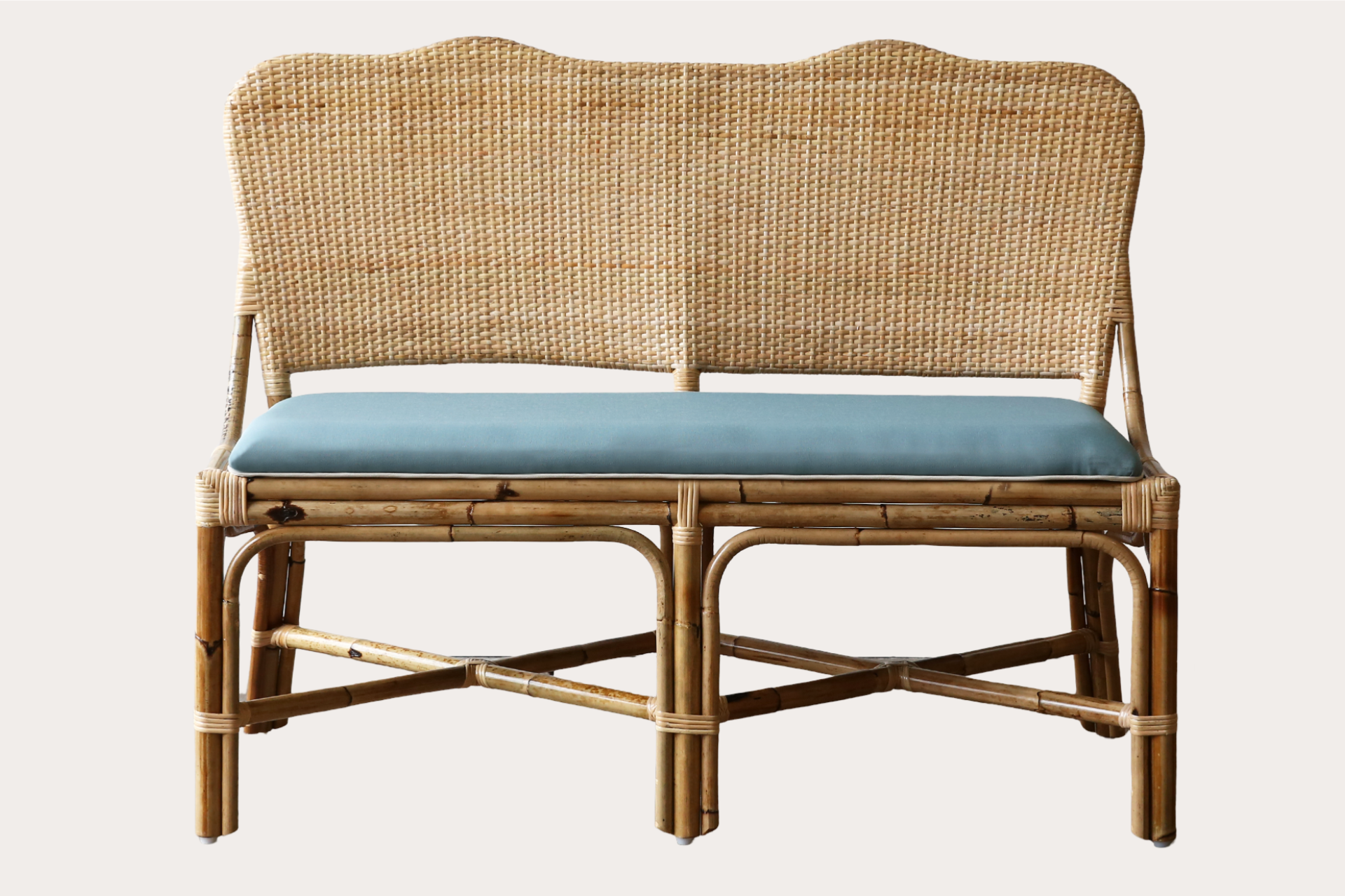 Fernhill Bench Seat | Handwoven Rattan & Wicker Dining Bench