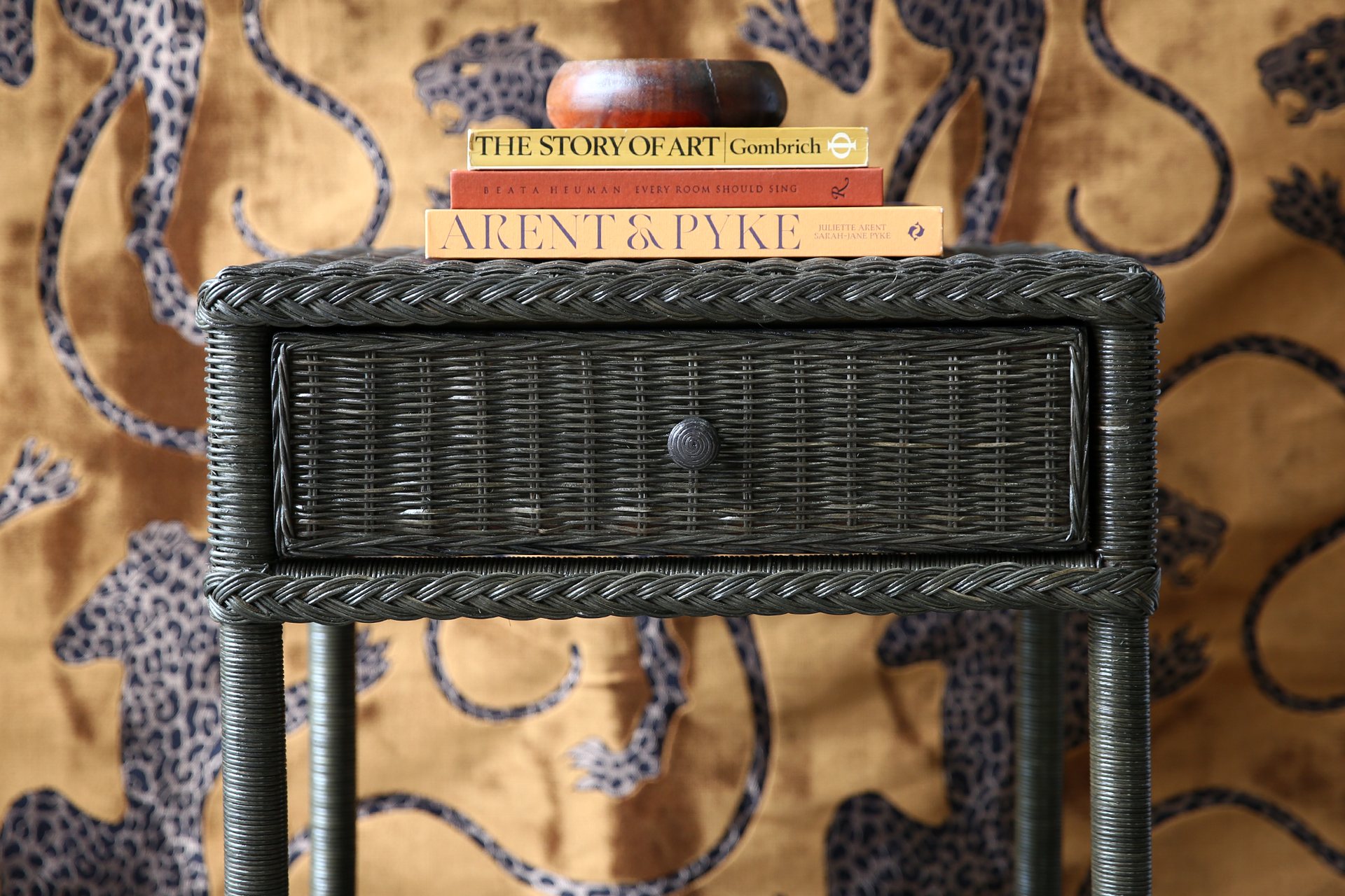 Hartley 1 Drawer Side Table. Tobacco