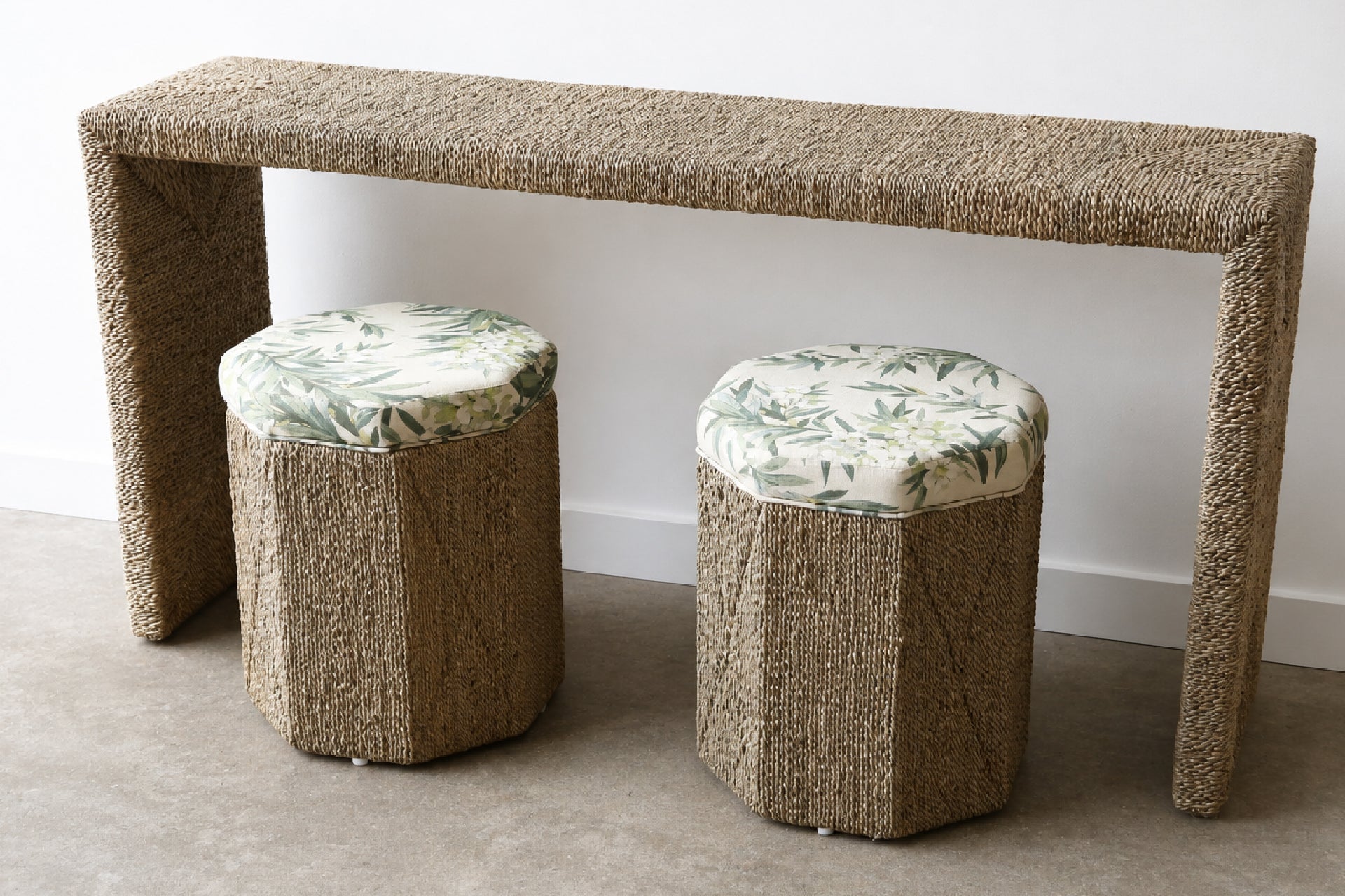 Hemingway Rope Console & Ottoman