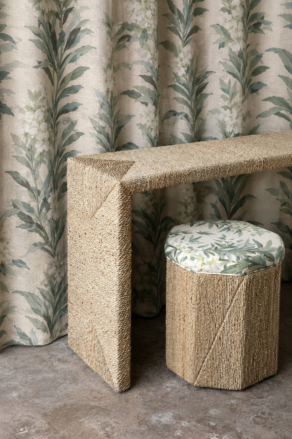 Hemingway Rope Console & Ottoman