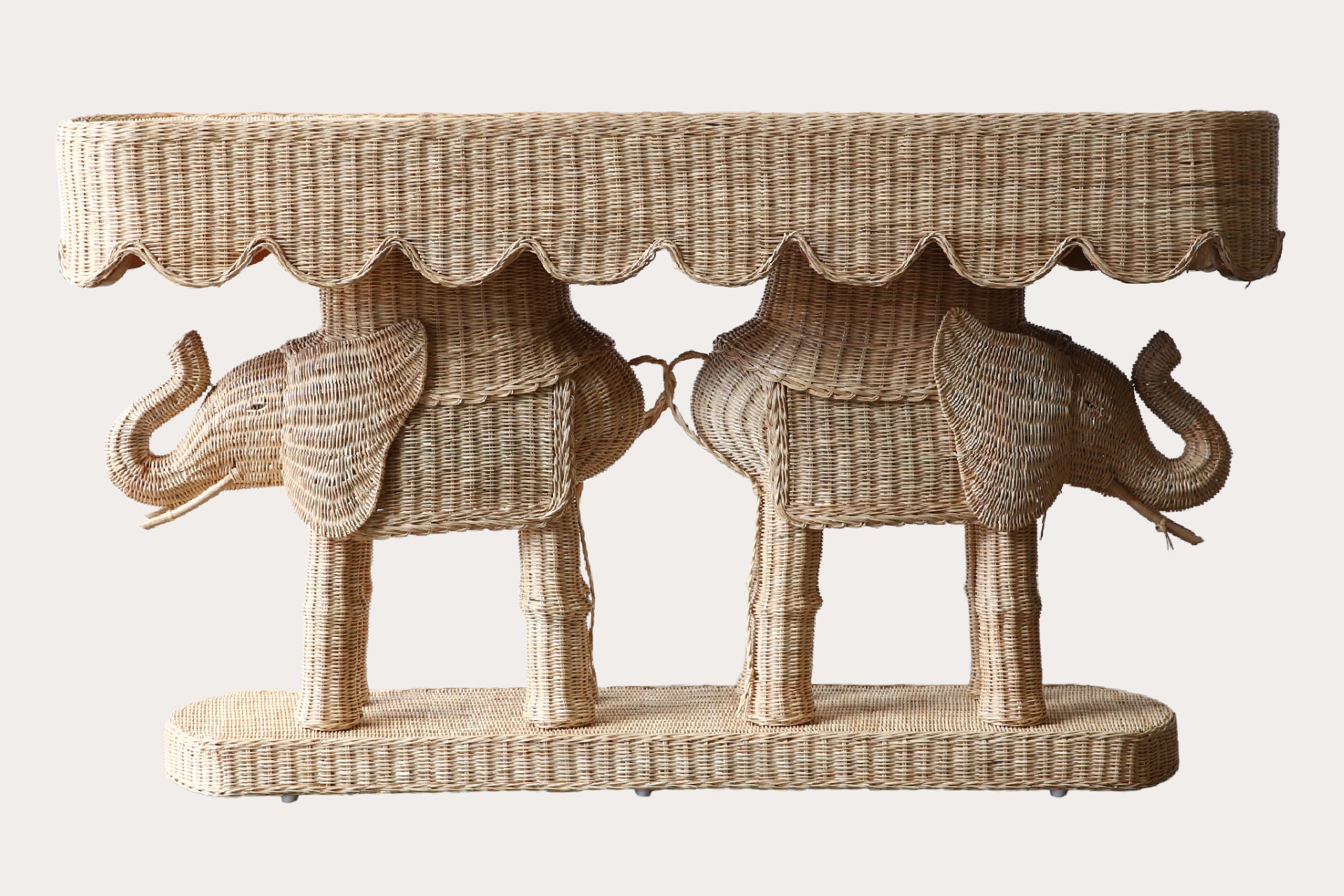 Jelani Oval Console. Natural
