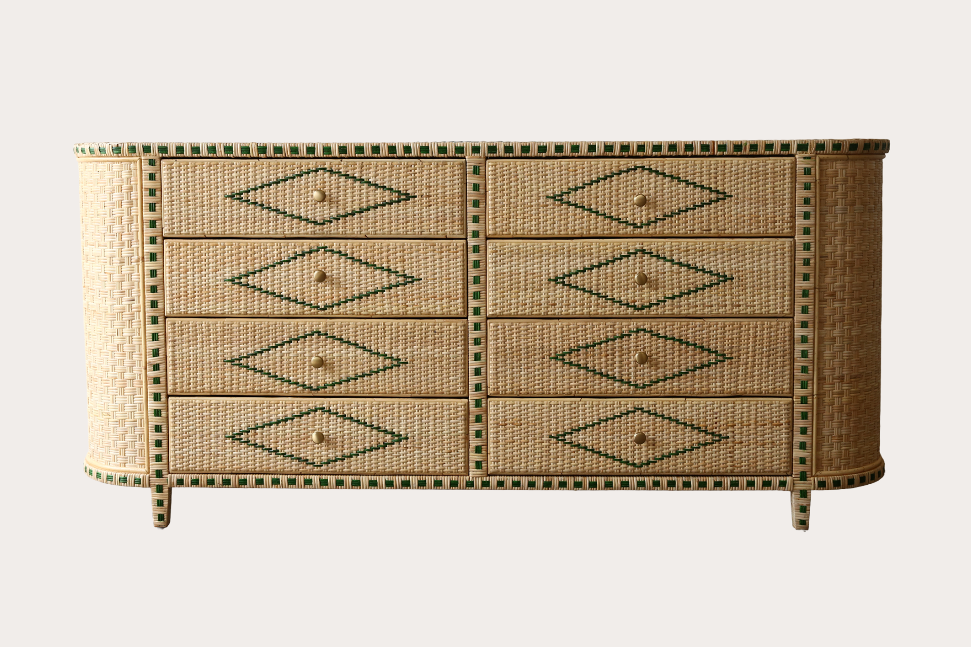 Larino 8 drawer - Natural & Green