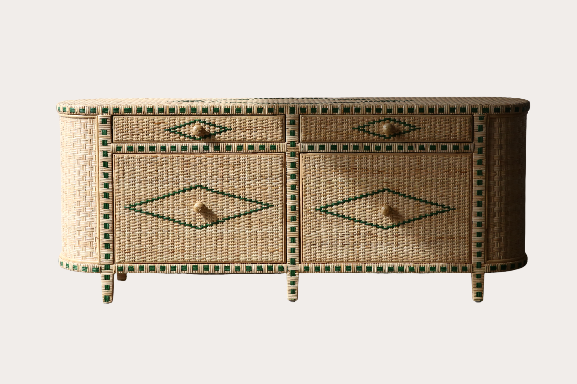 Larino 2 drawer - Natural & Green