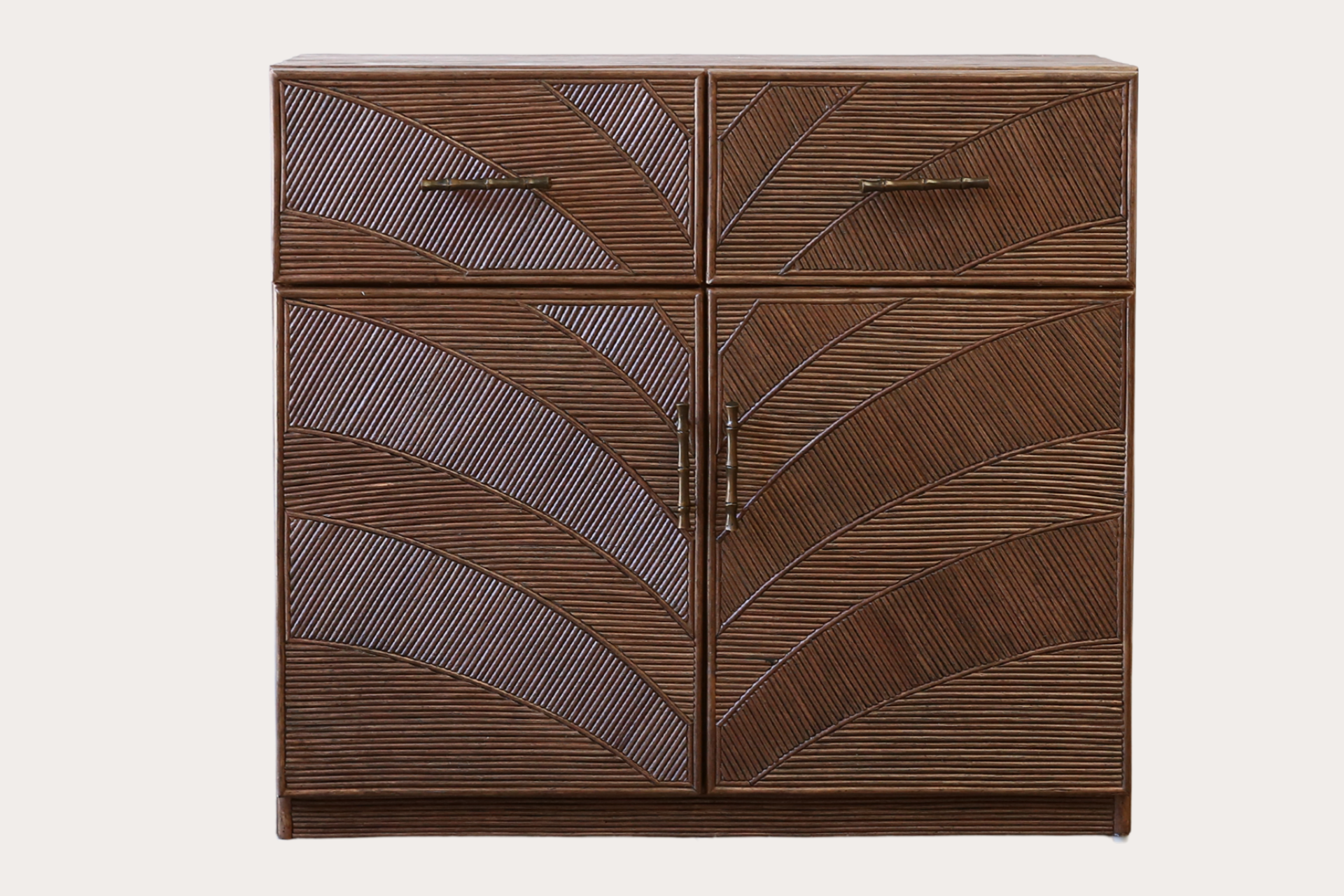 Lovoni Cabinet. 2 drawer 2 door. Brown Wash