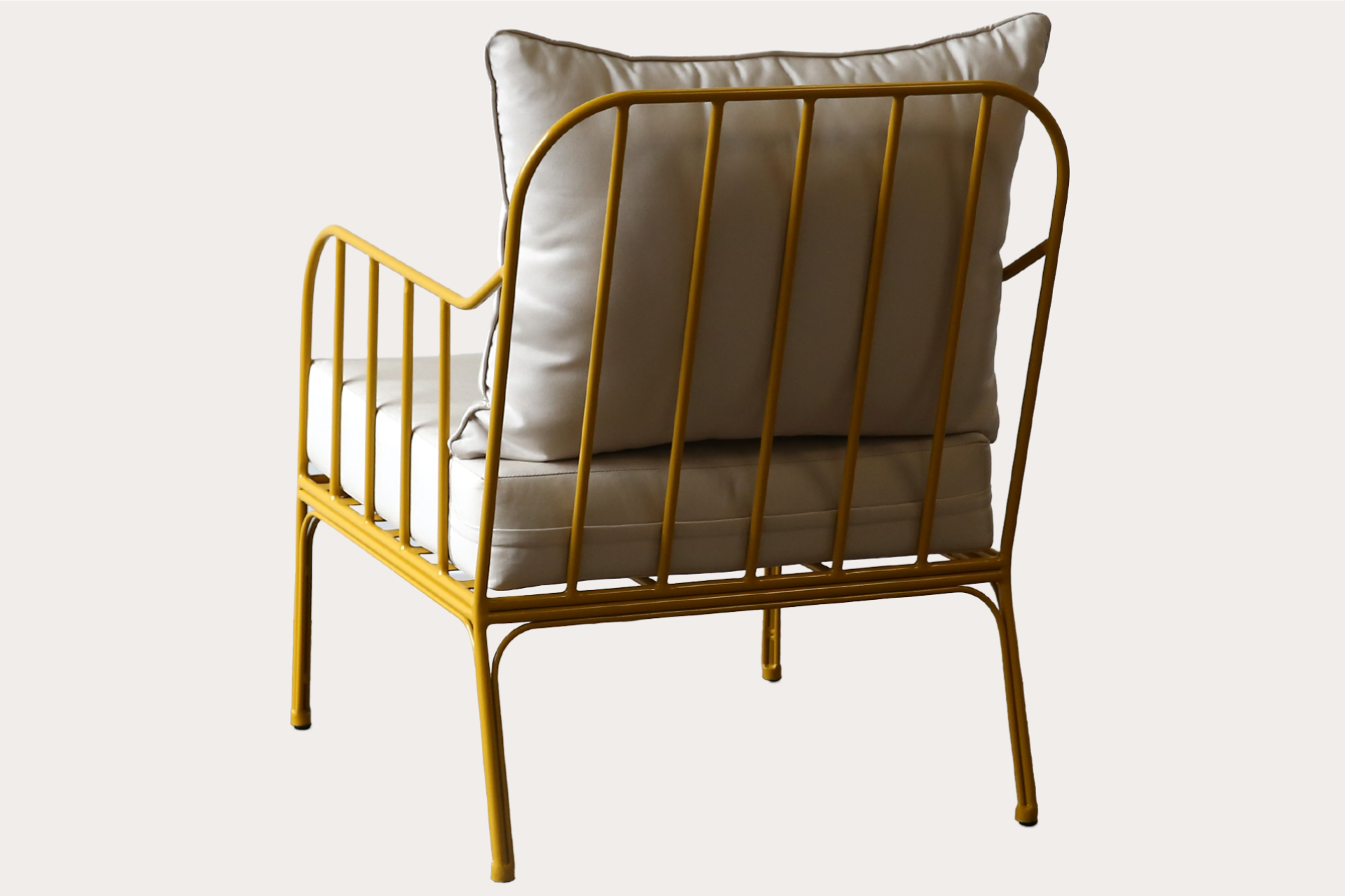 Luzon Armchair. Steel. Honey Yellow