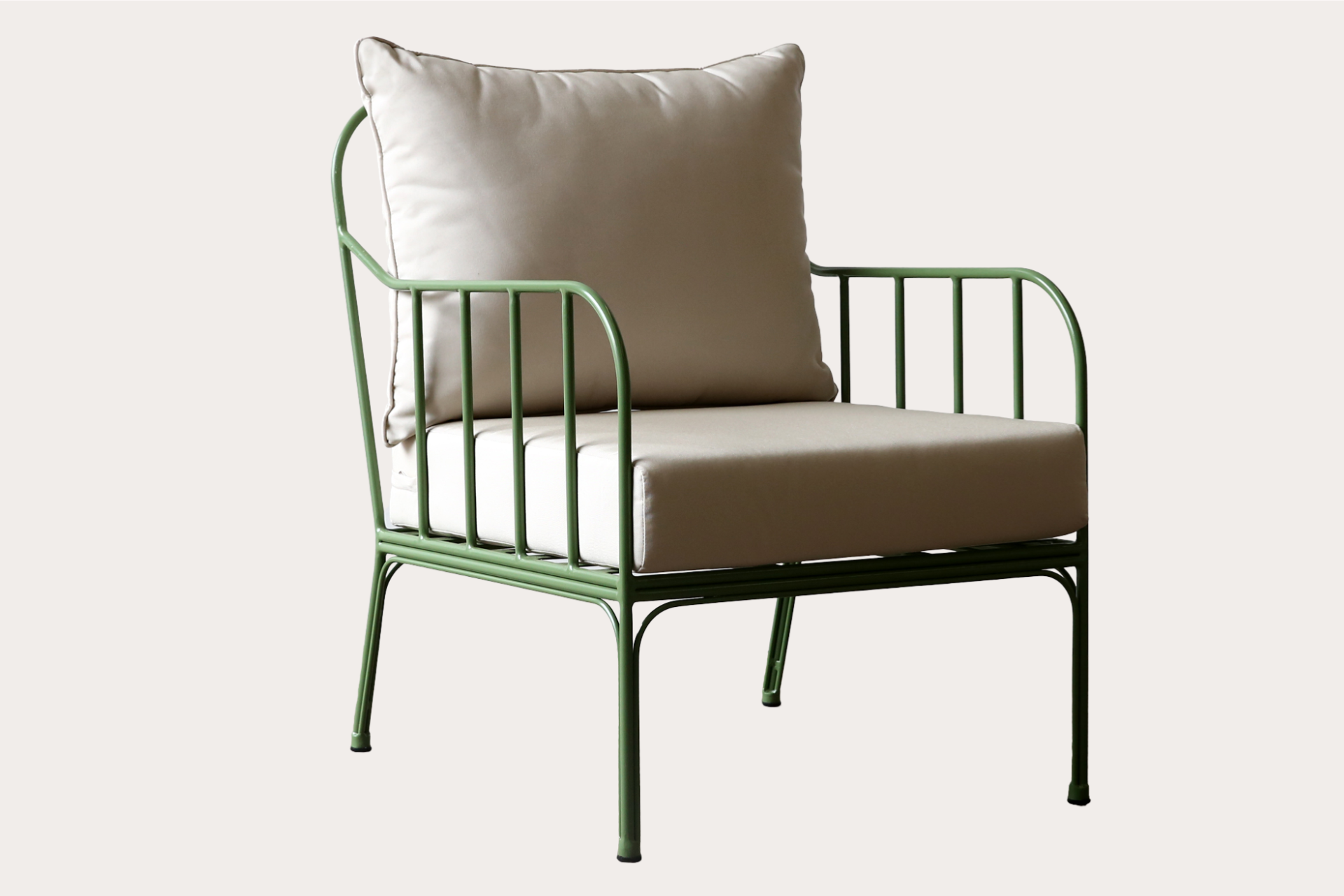Luzon Armchair. Steel. Reseda Green