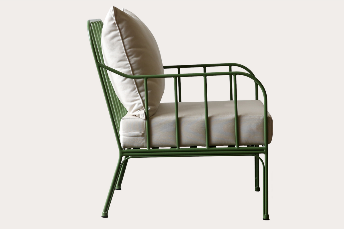 Luzon Armchair. Steel. Reseda Green