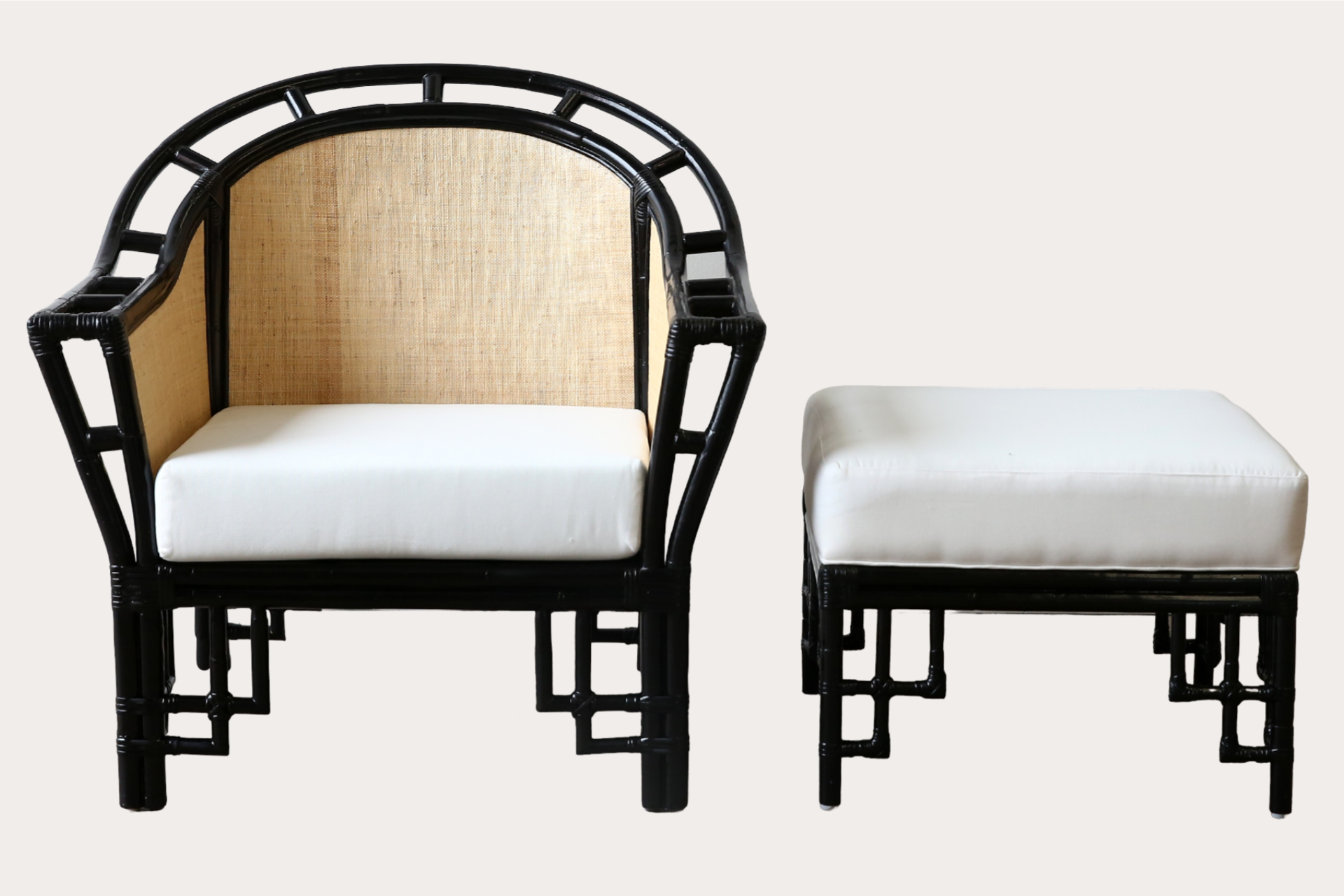 Marbella Armchair & Ottoman (Vintage)