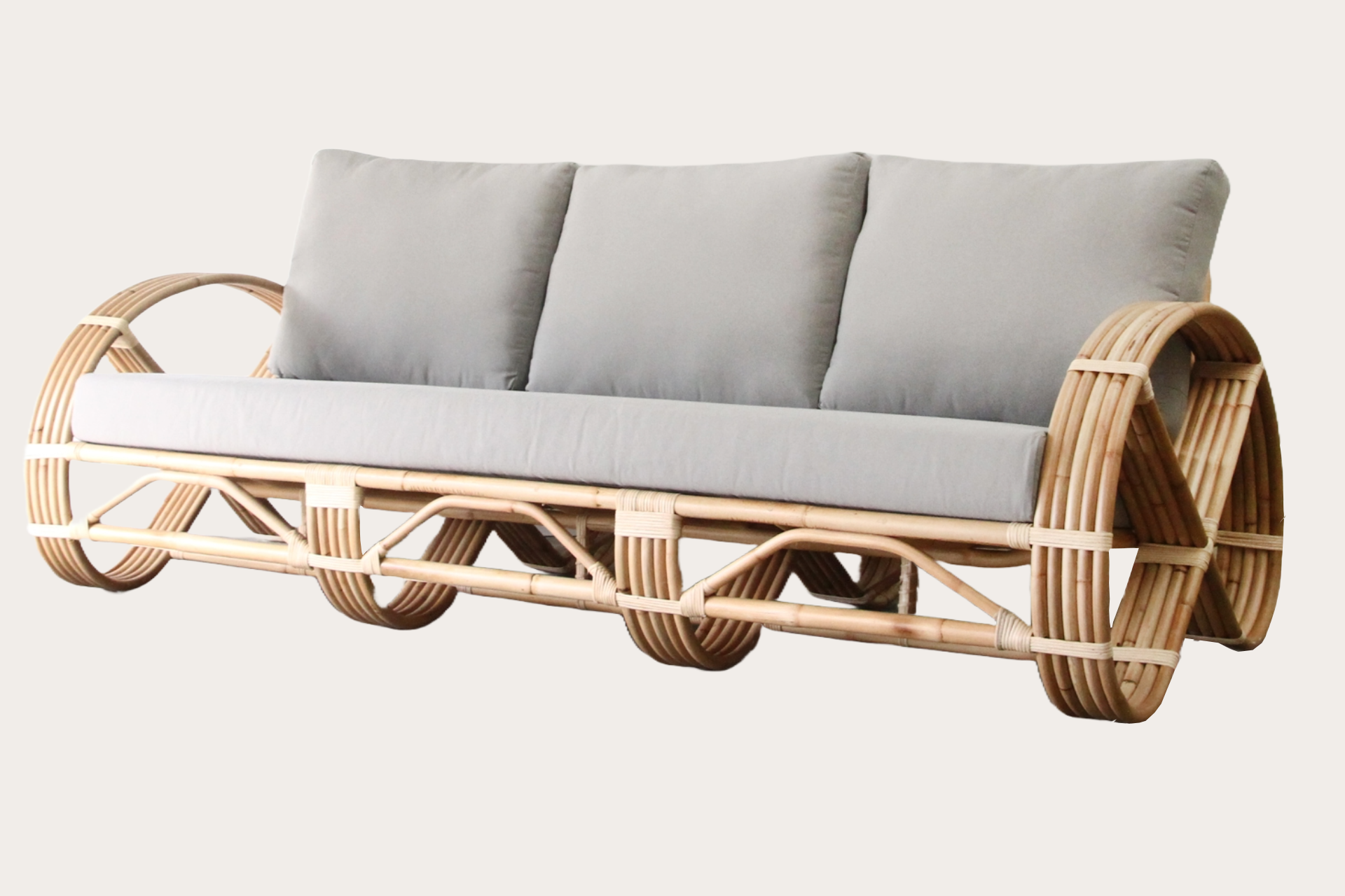 Portofino Straight 3 Seater. Natural