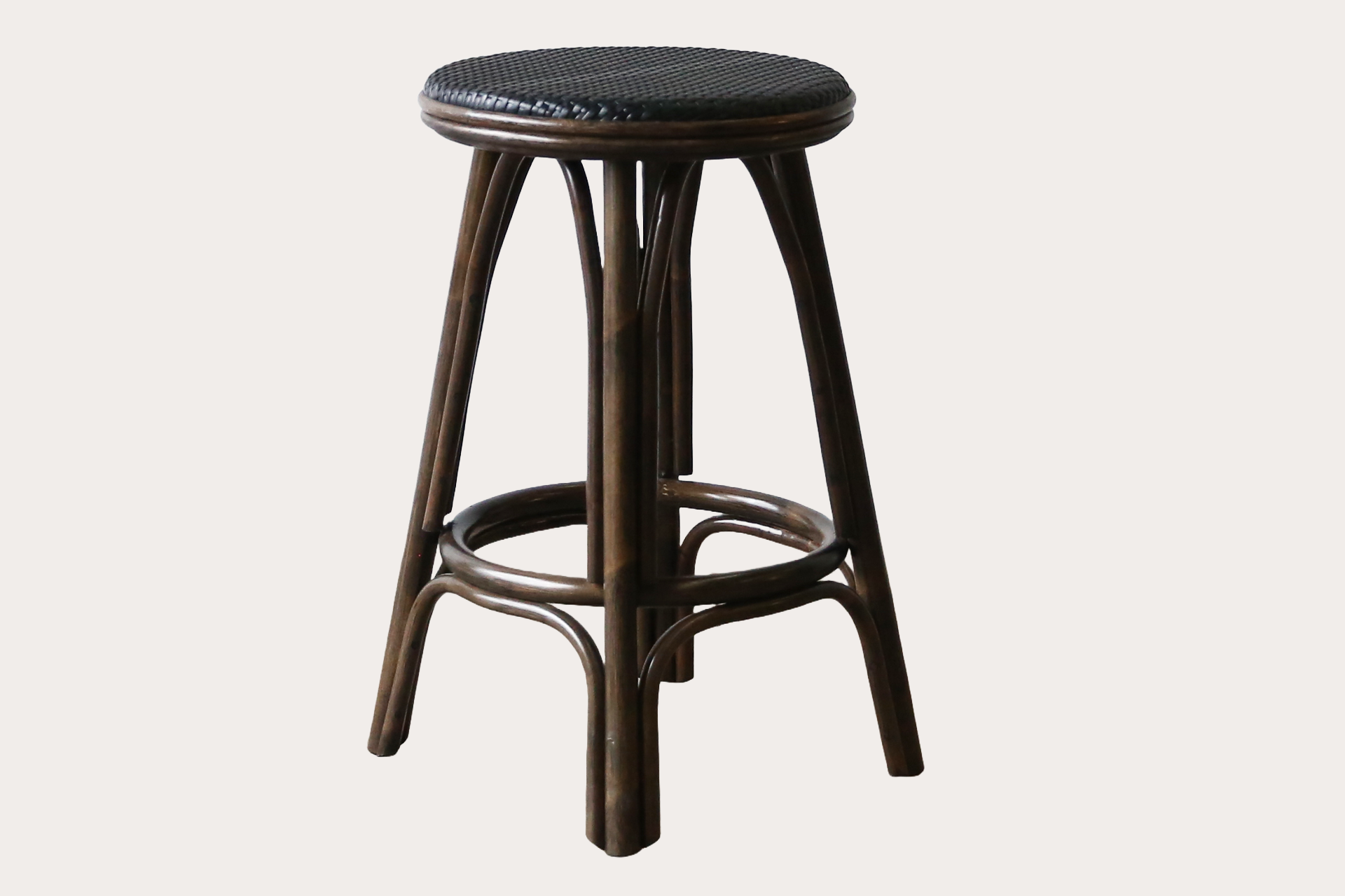 Pacifica Stool 70cm Black Seat. Tobacco Frame.