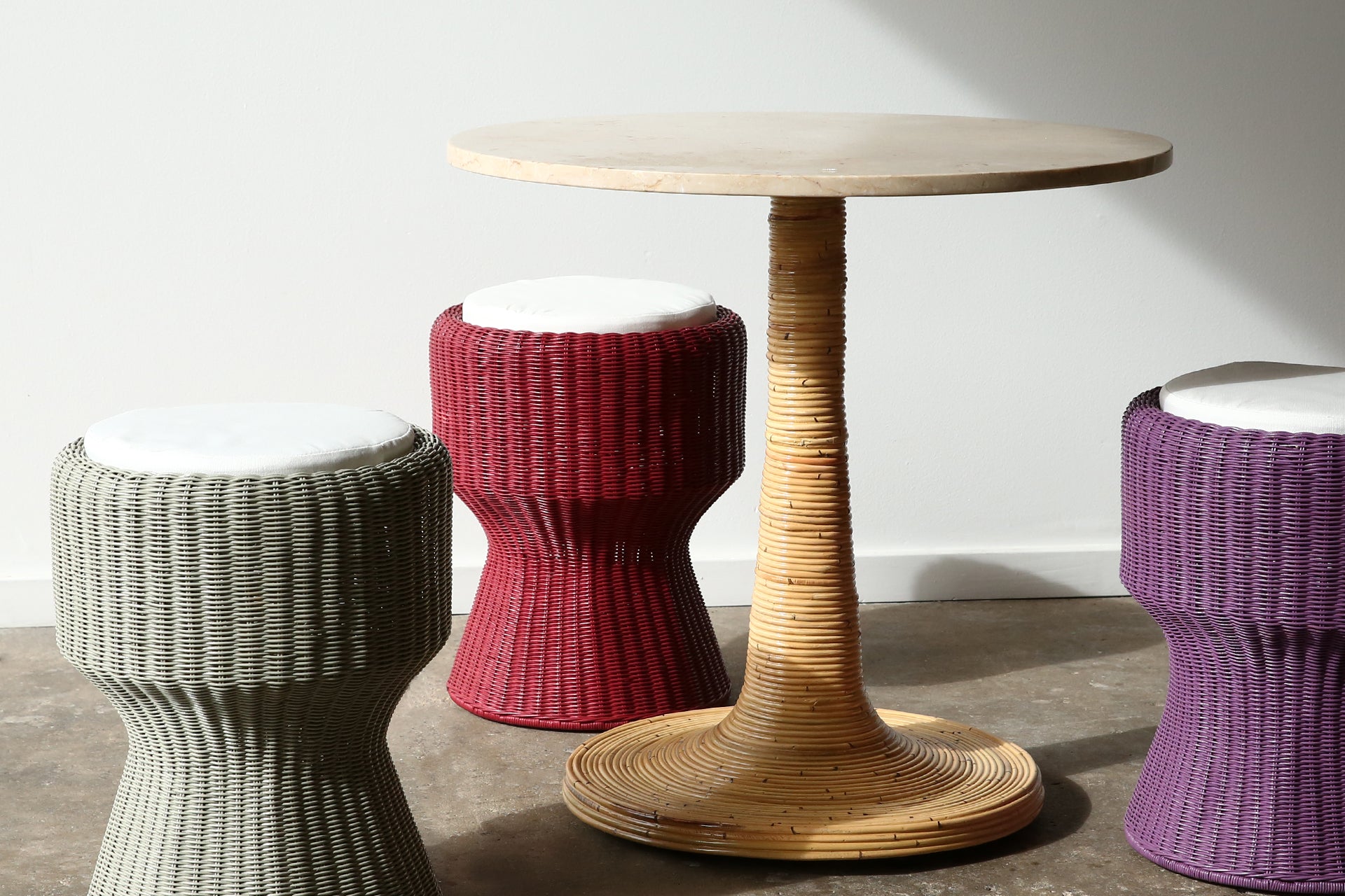 Paloma Stool 47cm Seat Height. Pebble