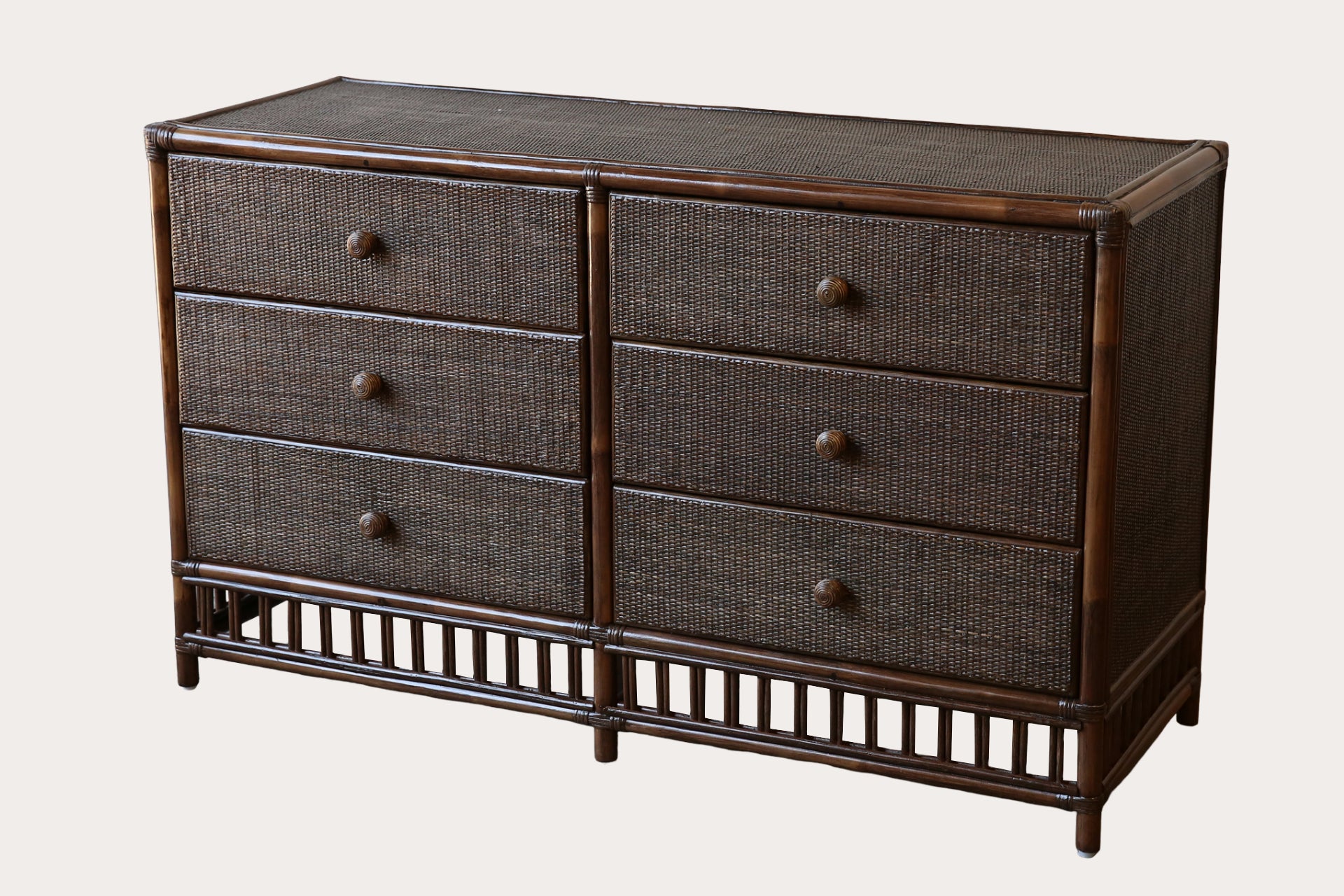 President 6 Drawer Chest. Brown Wash
