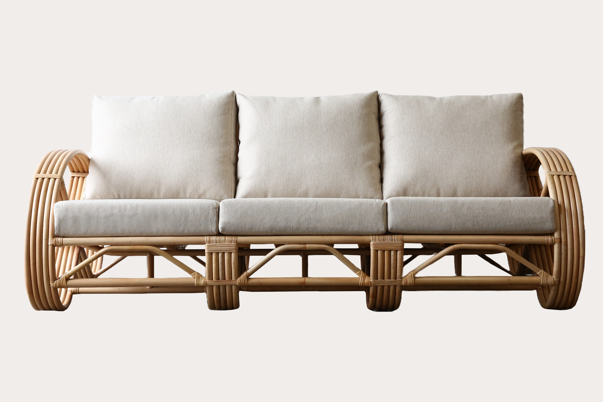 Portofino Straight 3 Seater. Natural