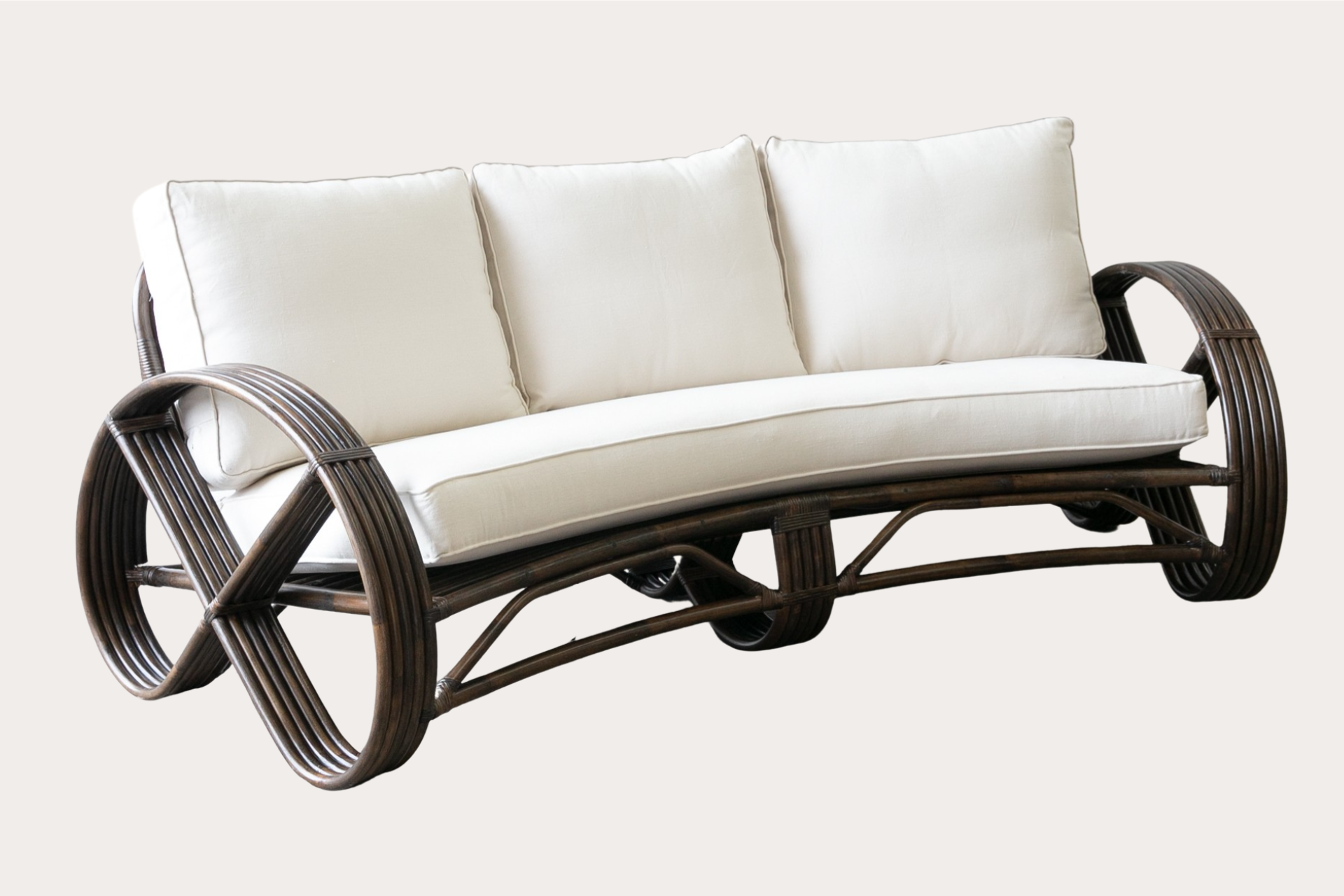 Portofino Curved 3 seater. Tobacco
