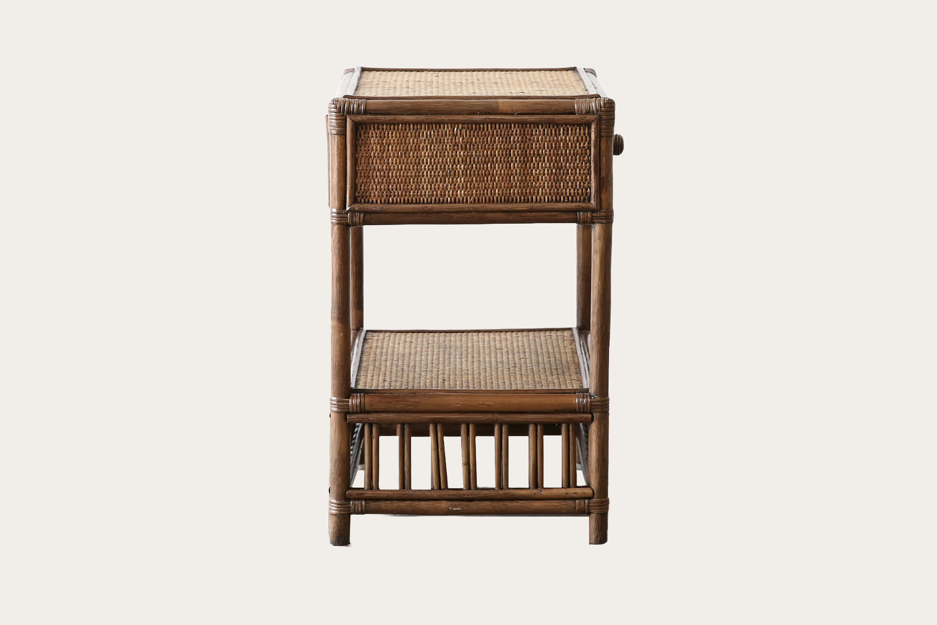 President 1 Drawer Bedside Table. Brown Wash