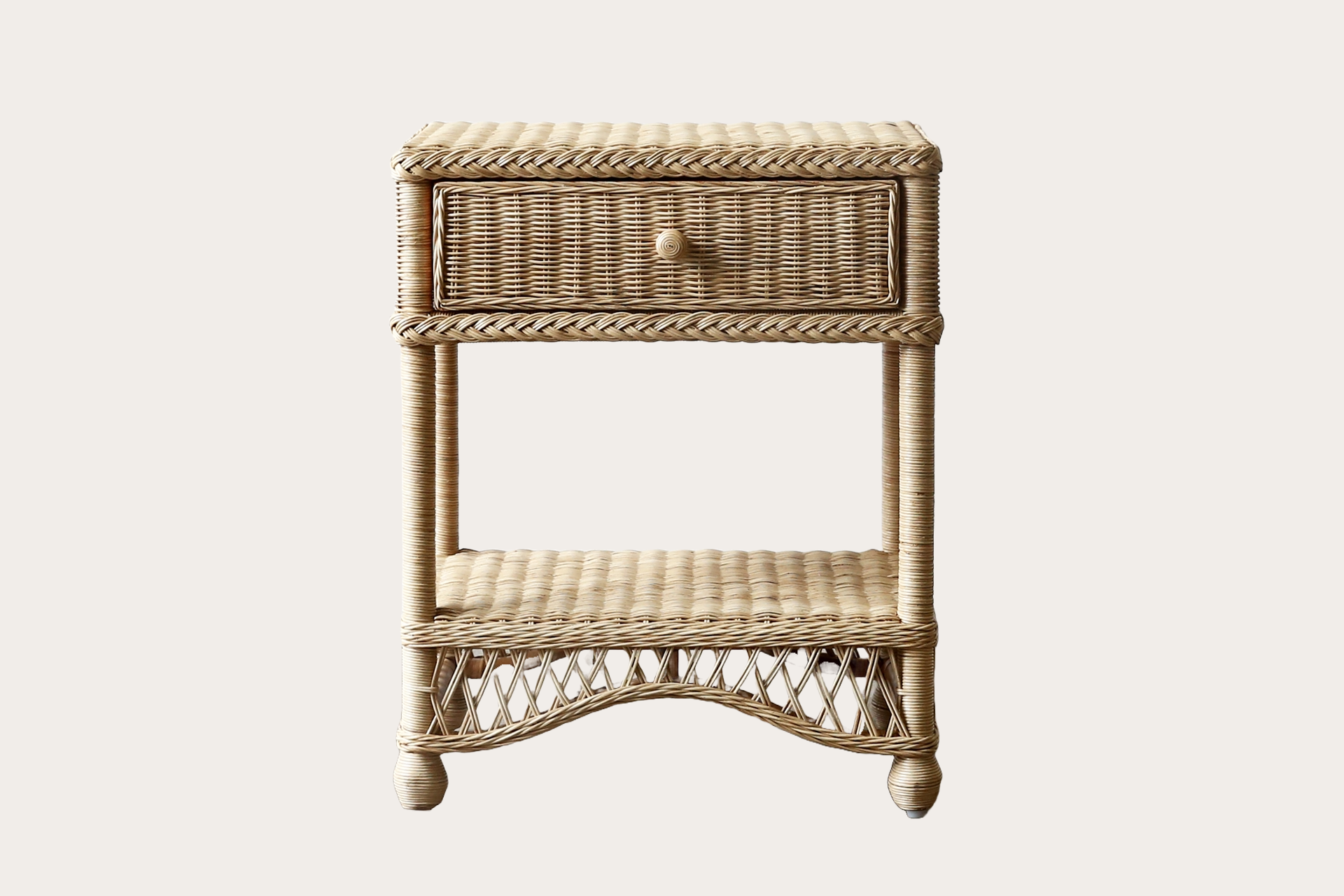 Hartley 1 Drawer Side Table. Natural