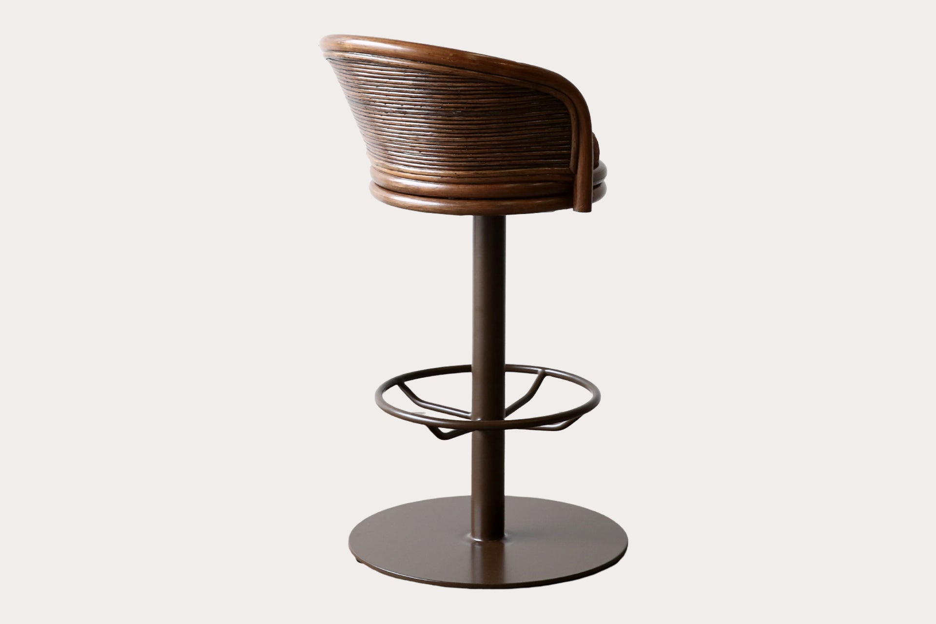 Sake Laminated - Swivel Pedestal Barstool Anodic Bronze