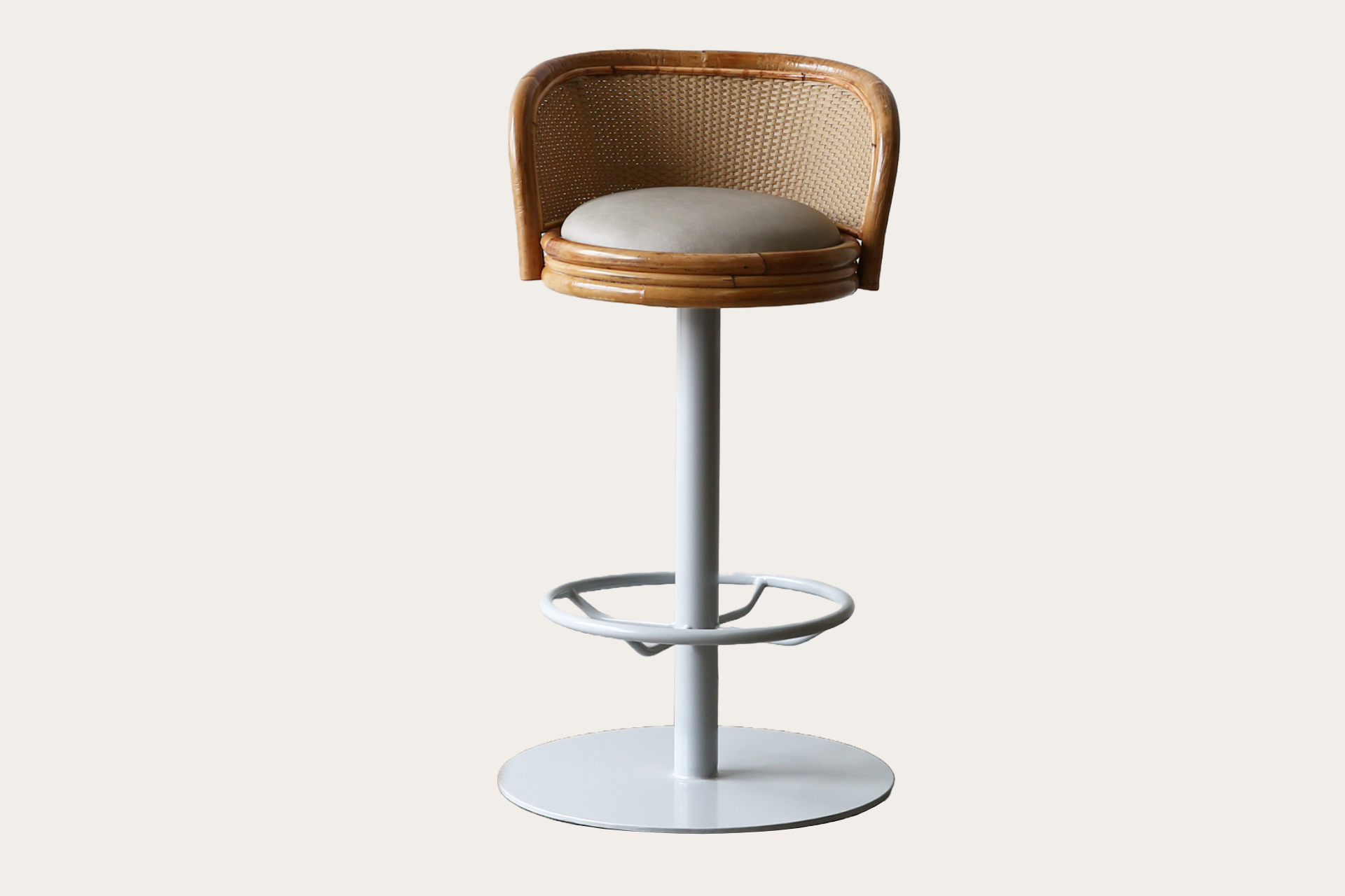 Sake Swivel Barstool Light Grey