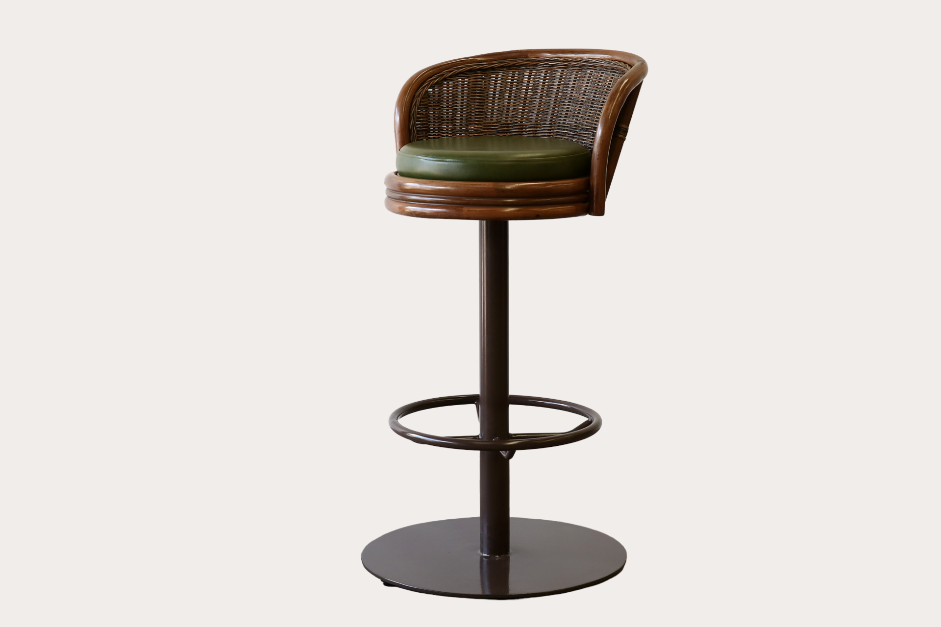 Sake Woven - Swivel Pedestal Barstool