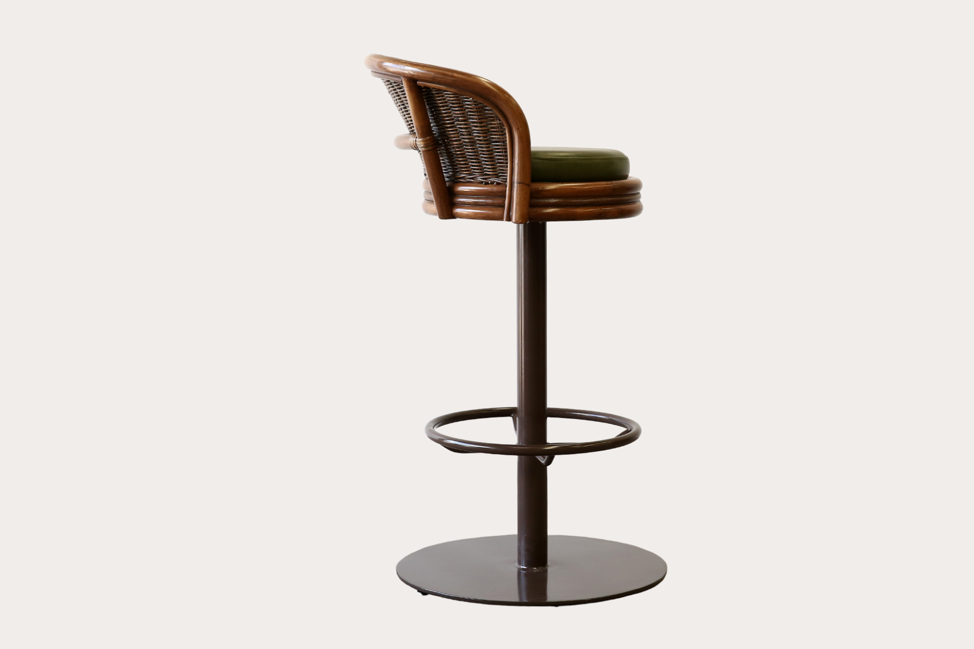 Sake Woven - Swivel Pedestal Barstool