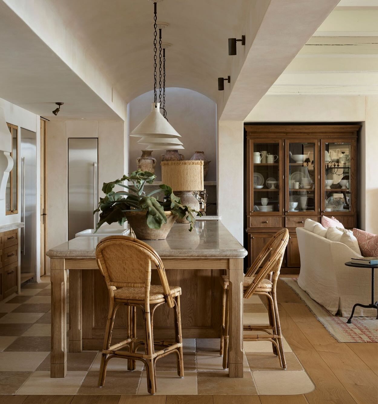 Natural Rattan kitchen barstools by Studio Snoop