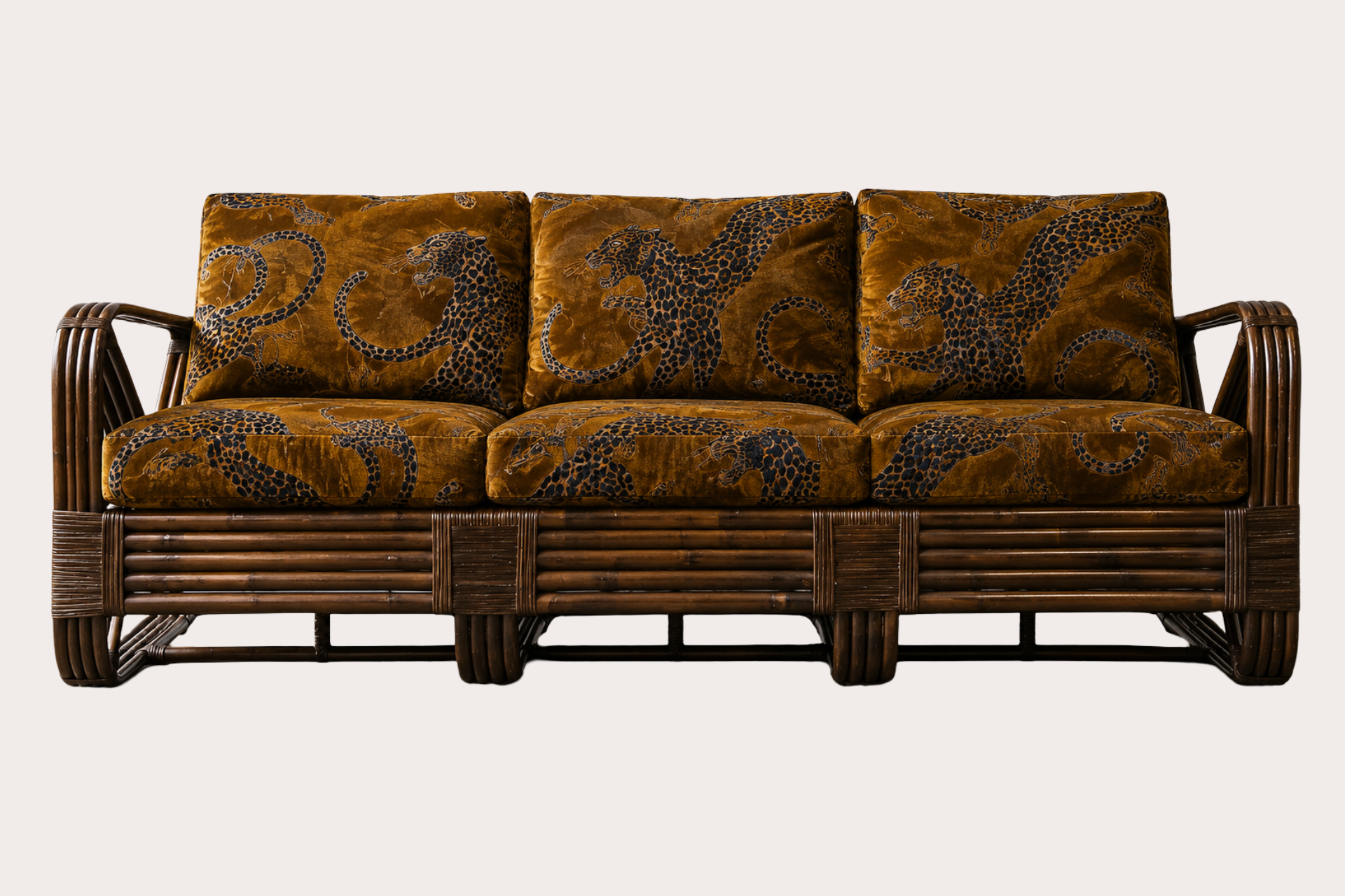 Style 473 Rattan 3 Seater. Tobacco