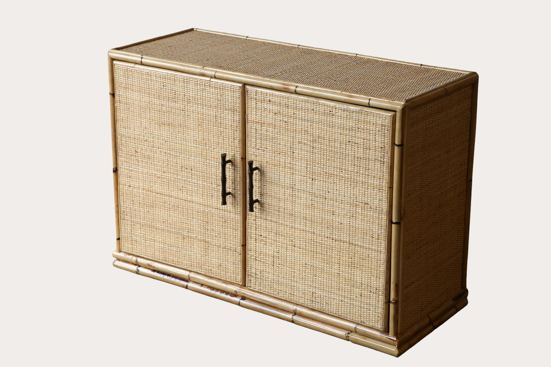 TL88 Woven Rattan Unit | Timber 2 door Console