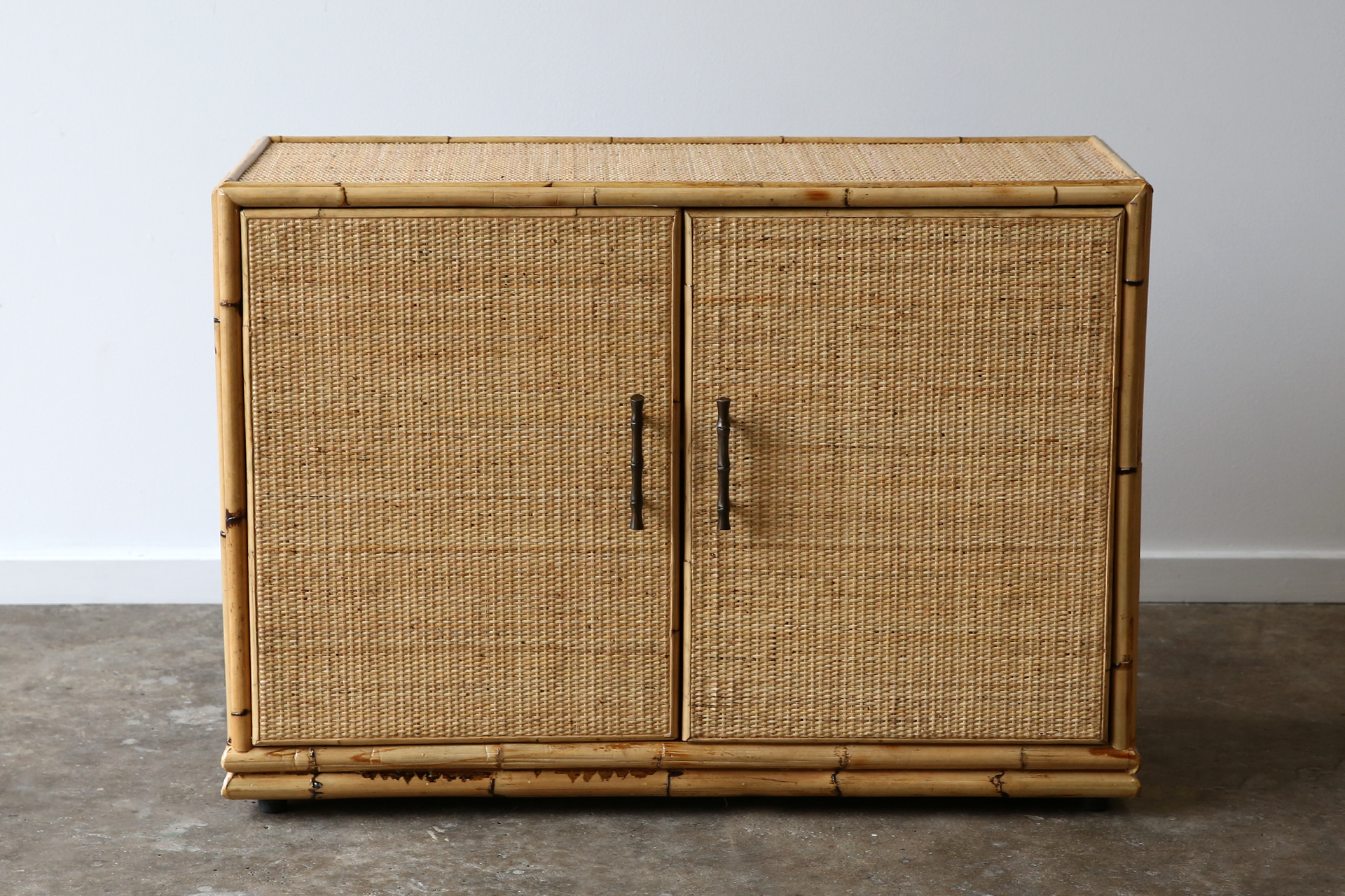 TL88 Woven Rattan Unit | Timber 2 door Console